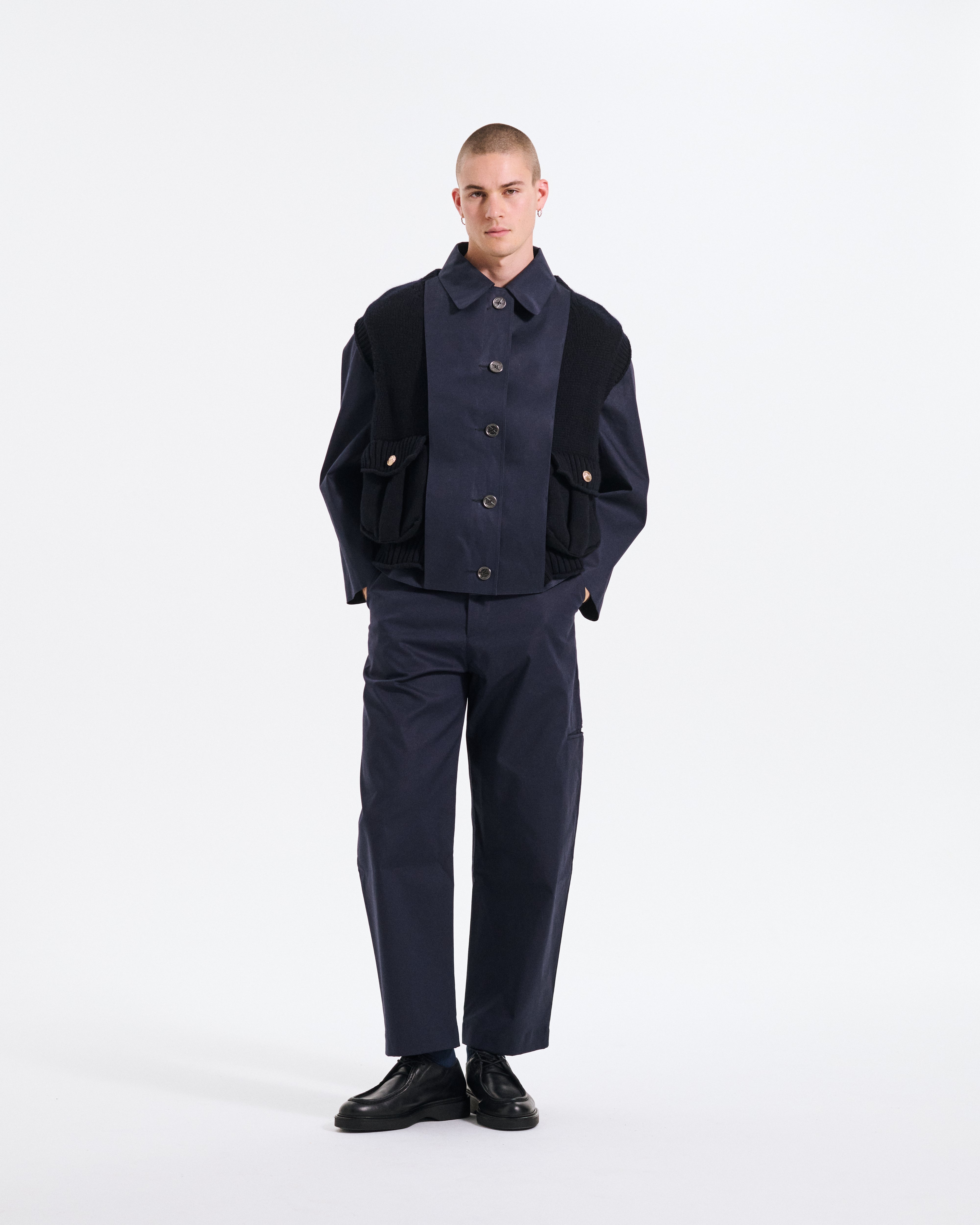 Caban Rubberised Coat with Cashmere Waistcoat