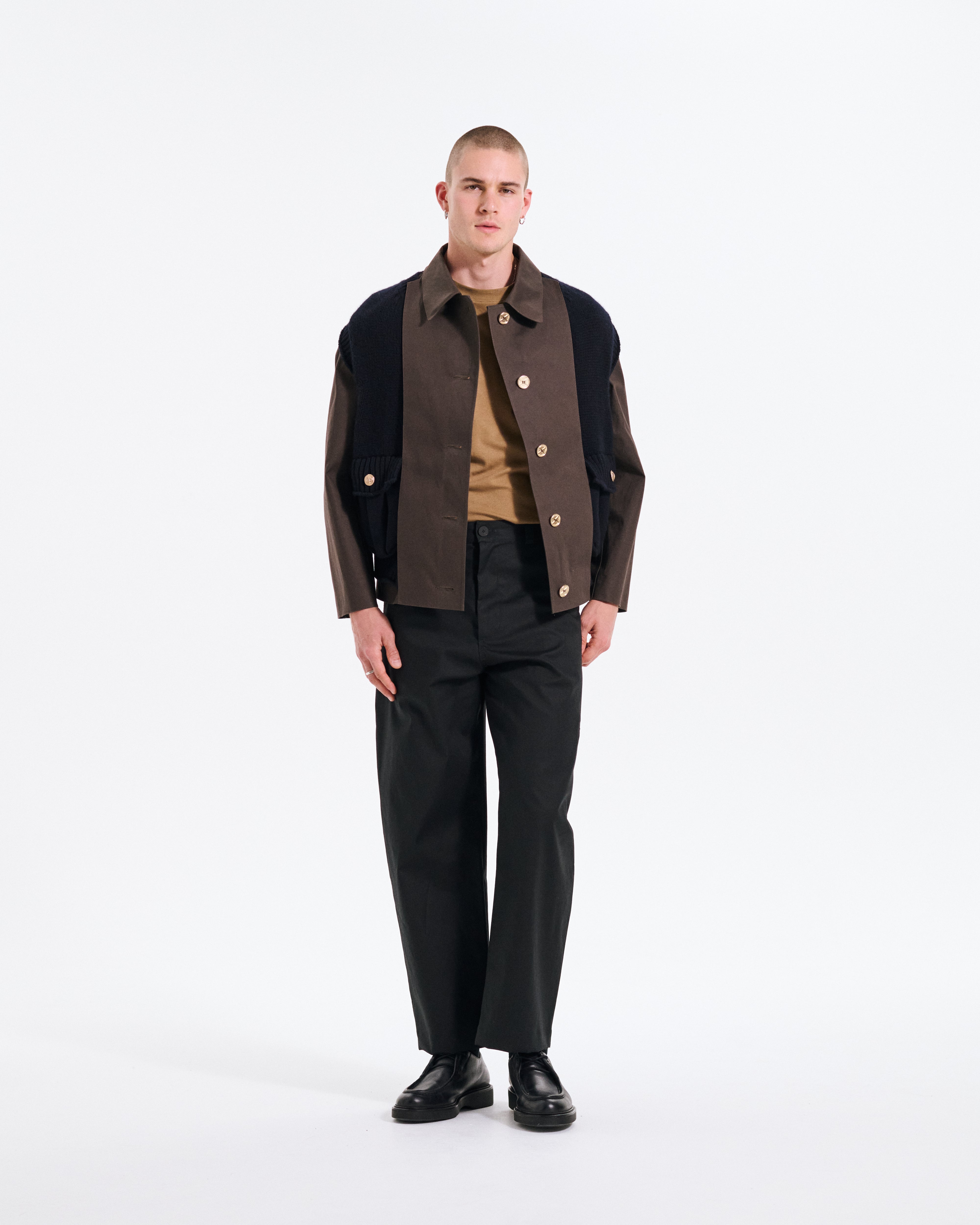 Caban Rubberised Coat with Cashmere Waistcoat