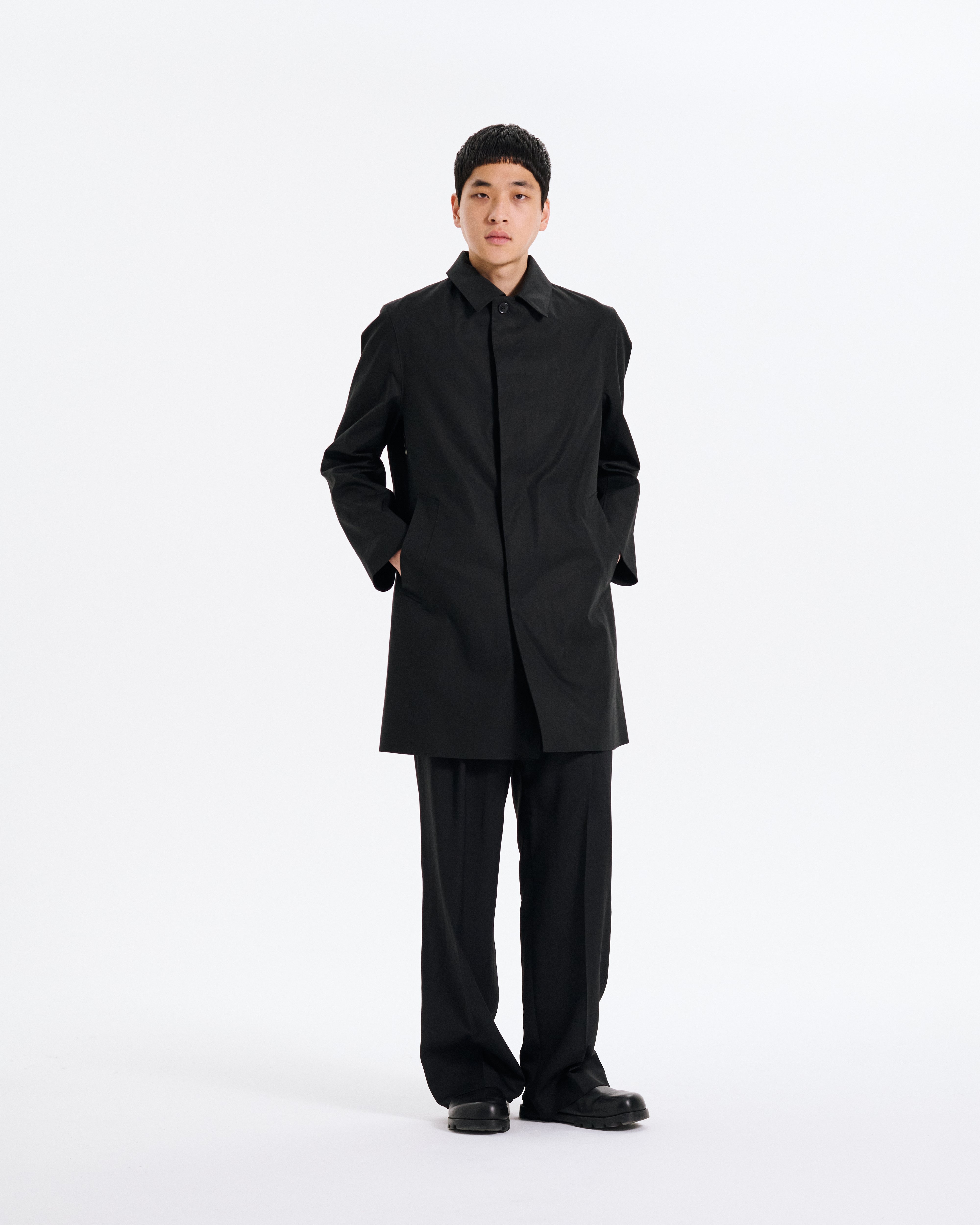 Dunoon Raintec Mid Length Coat Black Detachable Wool Liner