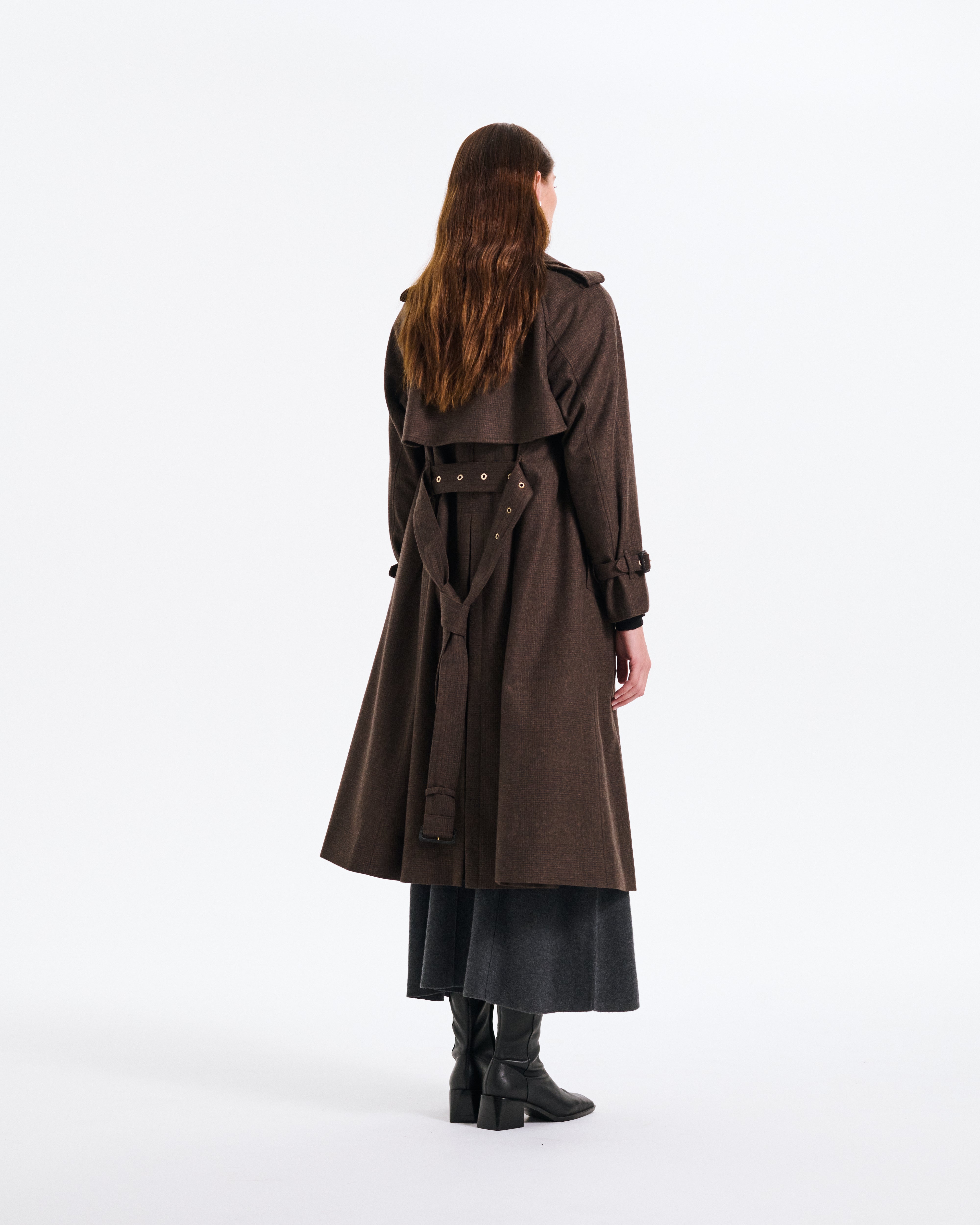 Forrest Wool Double Breasted Trench Coat