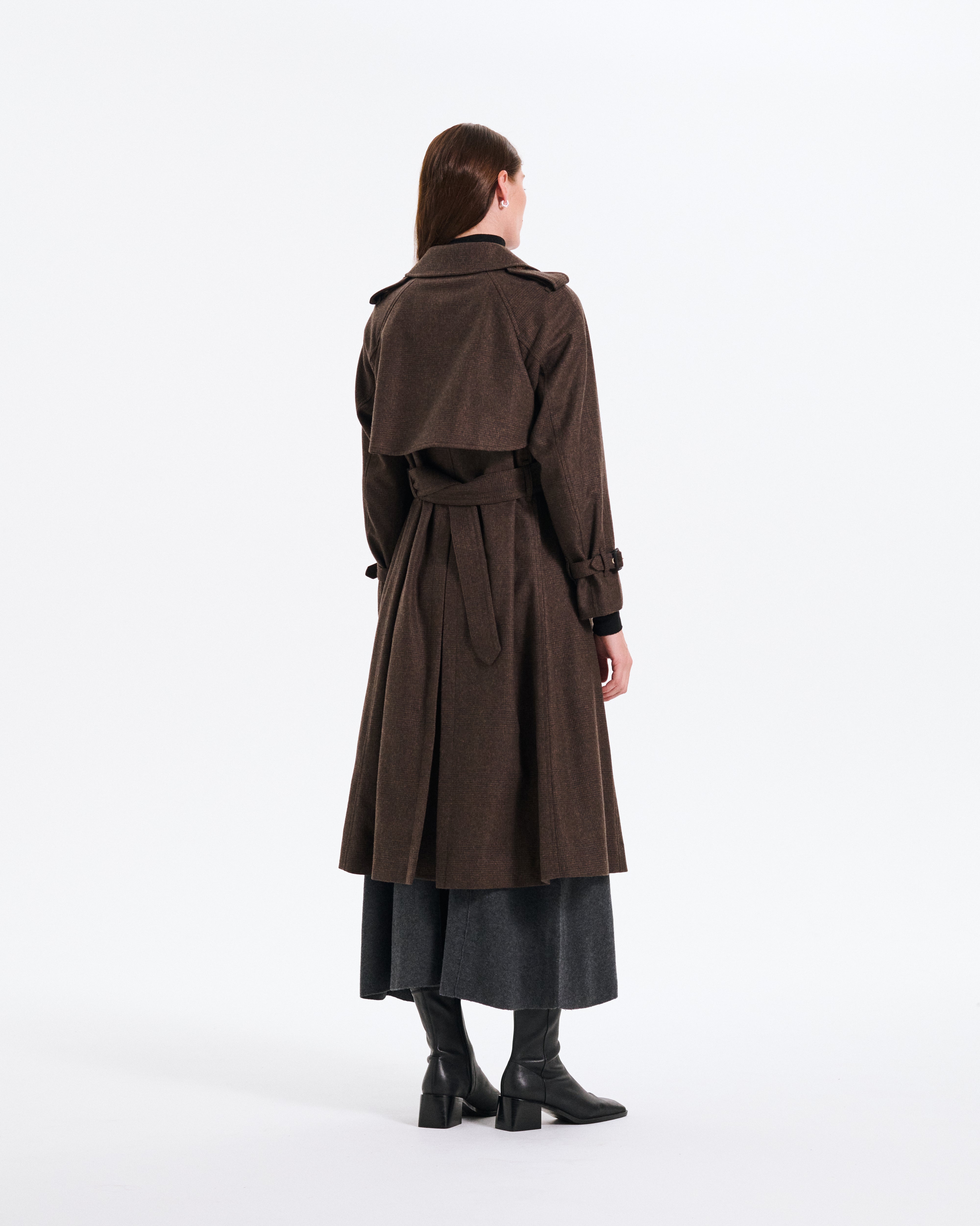 Forrest Wool Double Breasted Trench Coat