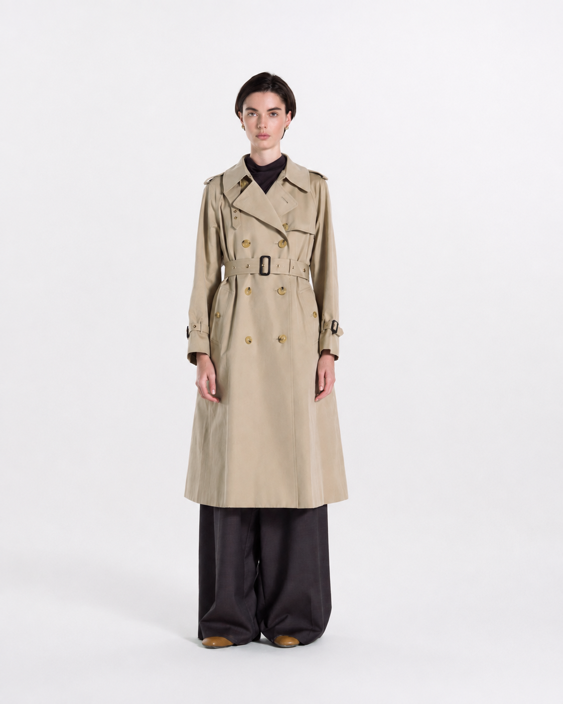 Forrest Gabardine Double Breasted Trench Coat