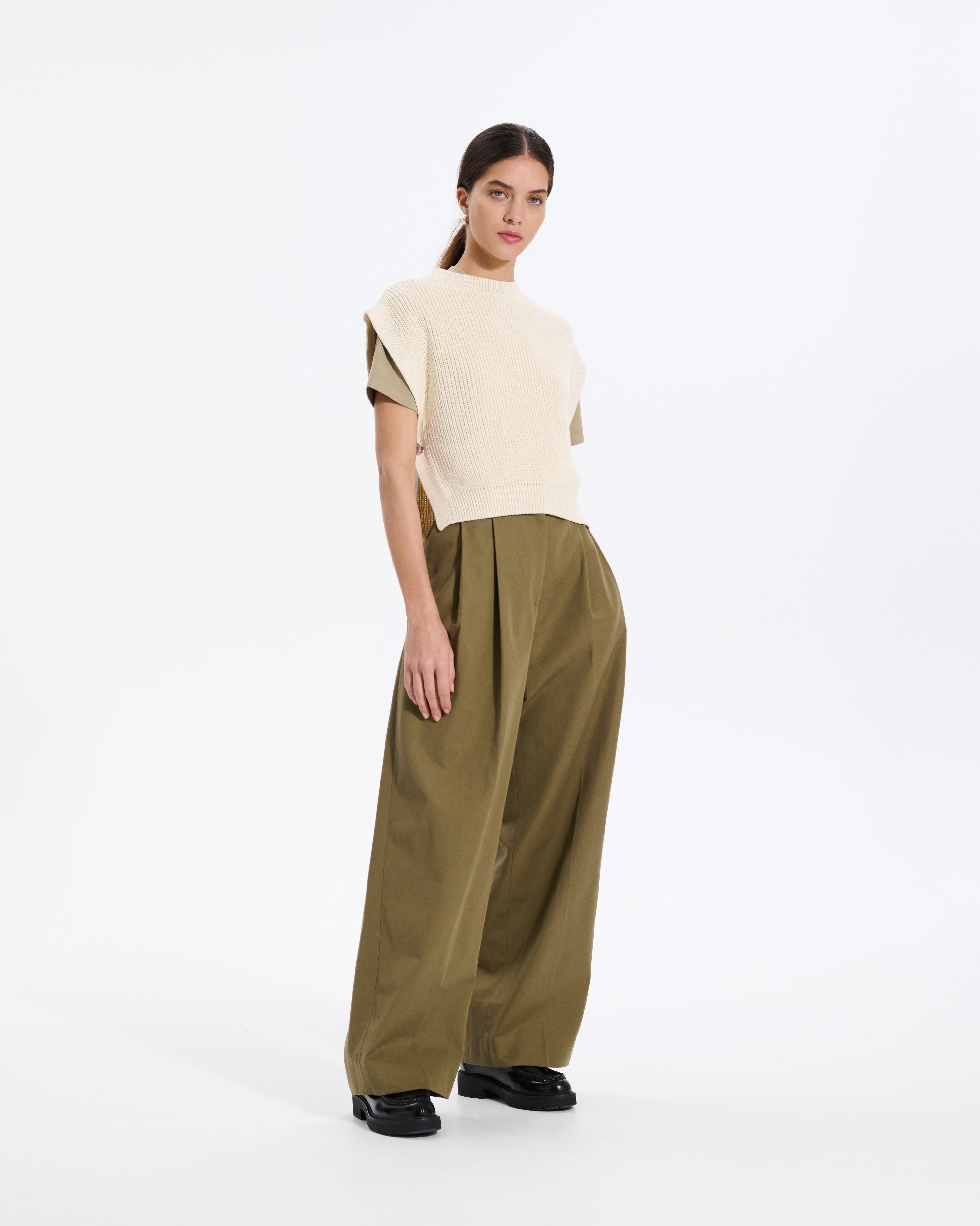 Women's Jamper Cotton Side-open Vest – Mackintosh