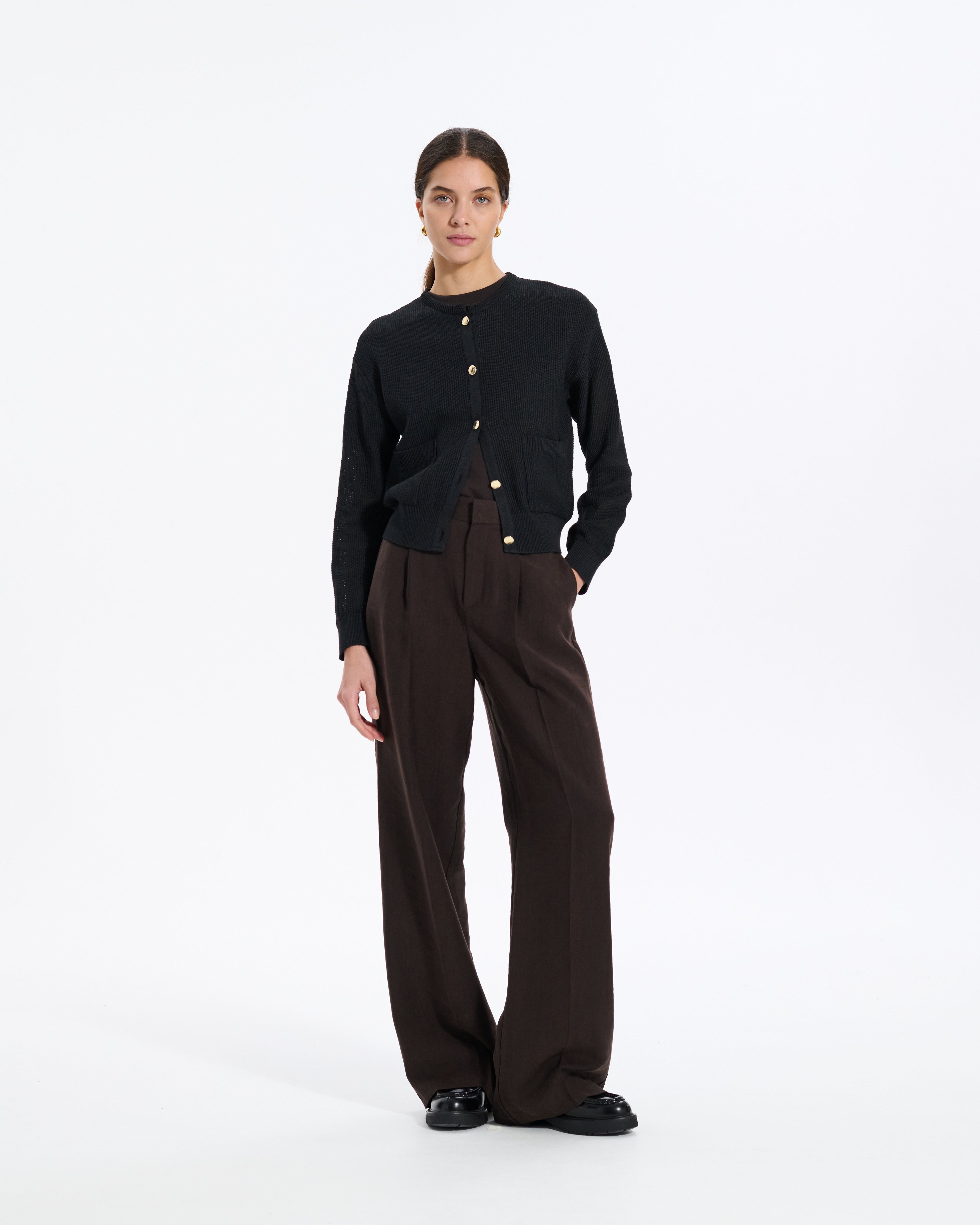 Washi Paper Pocket Cardigan Women's Knitwear