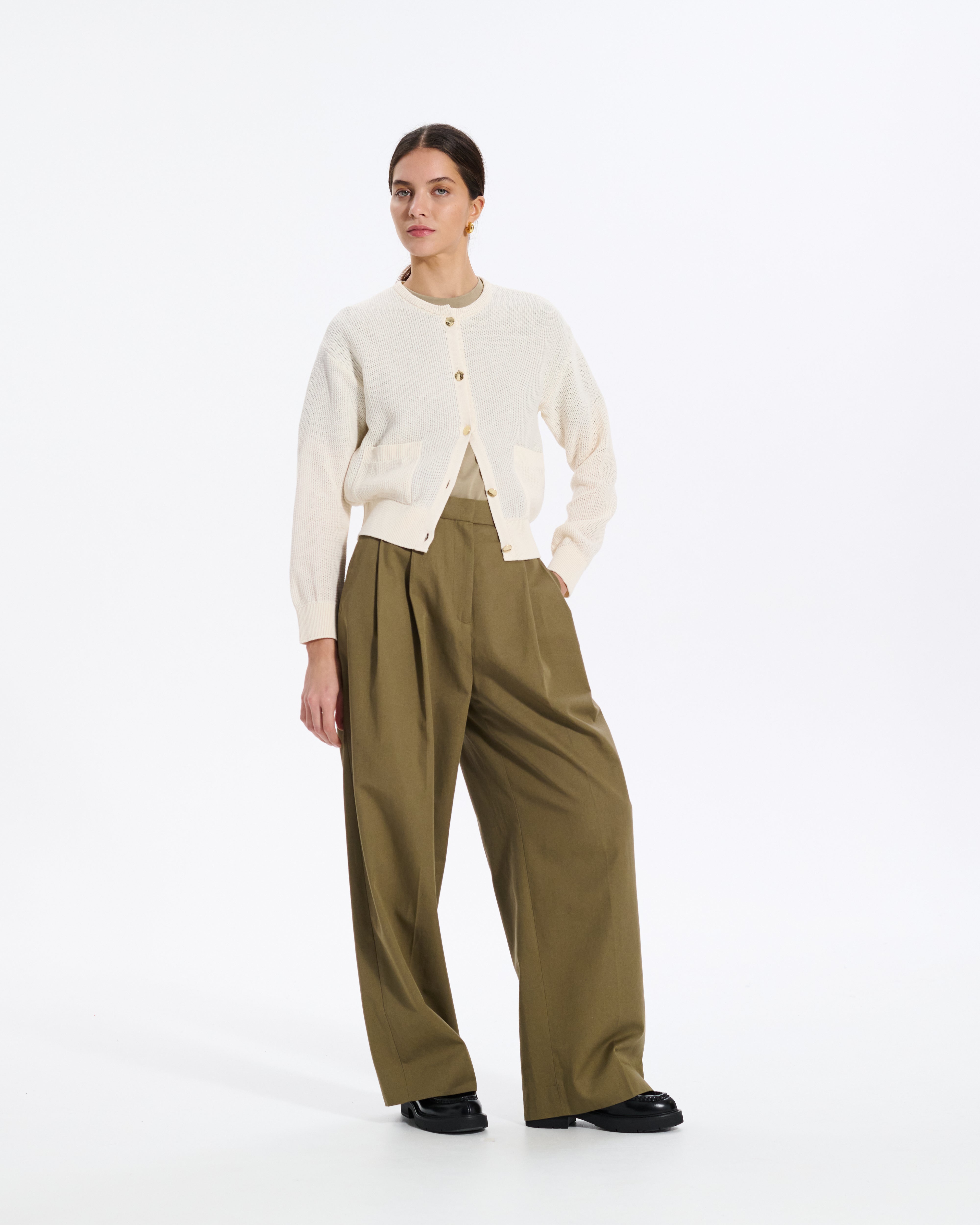 Washi Paper Pocket Cardigan Women's Knitwear