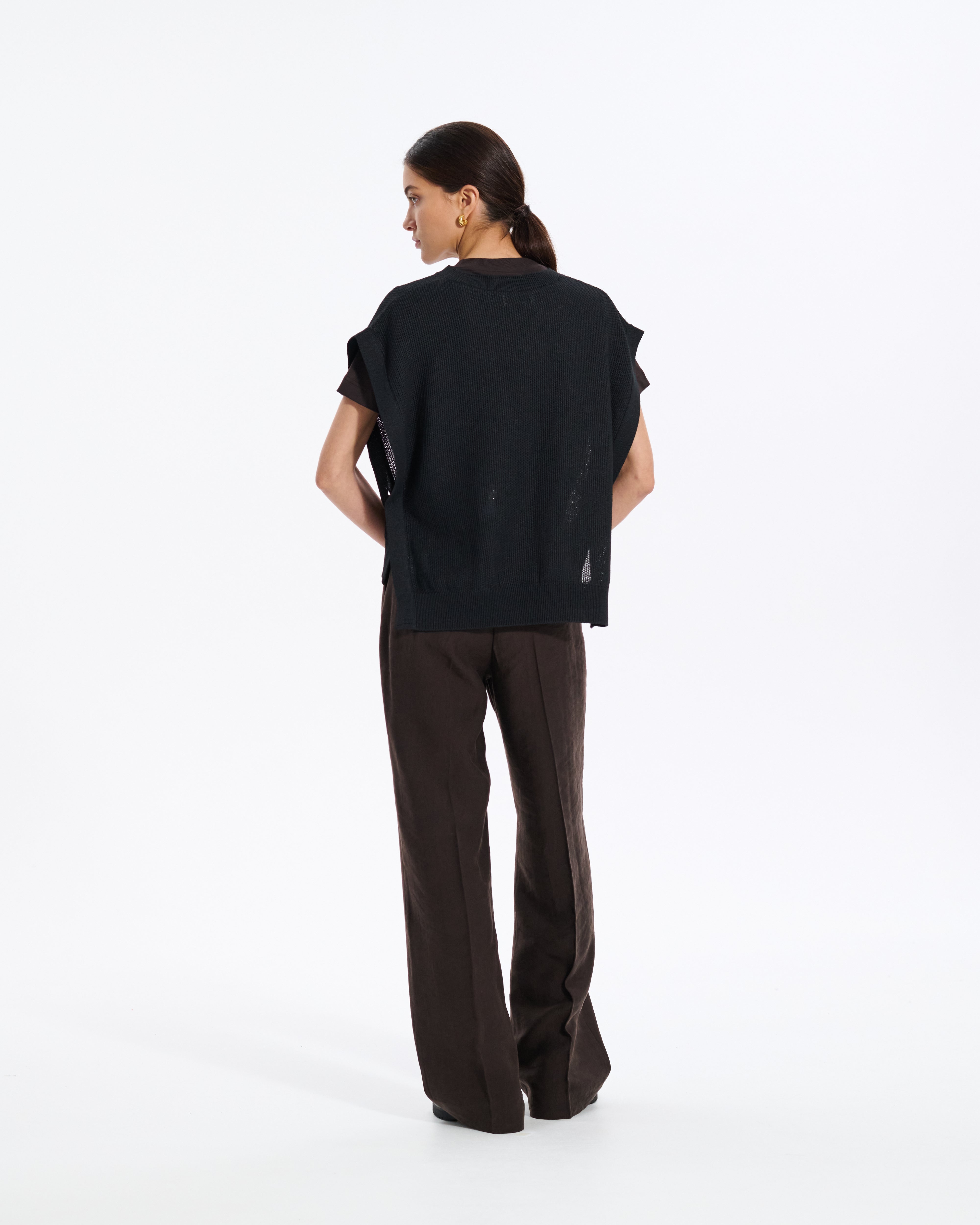 Washi Paper Pocket Vest Women's Knitwear