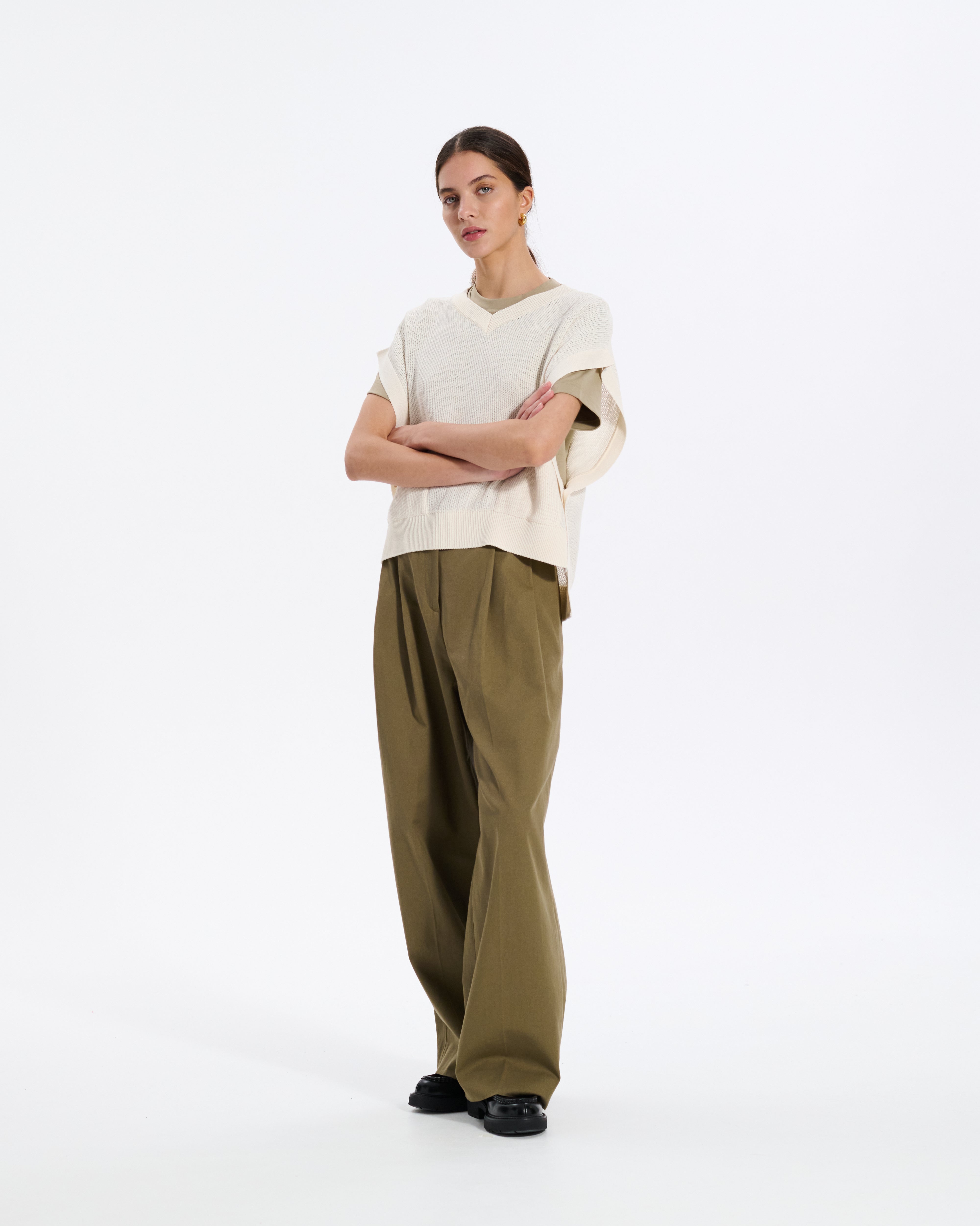 Washi Paper Pocket Vest Women's Knitwear