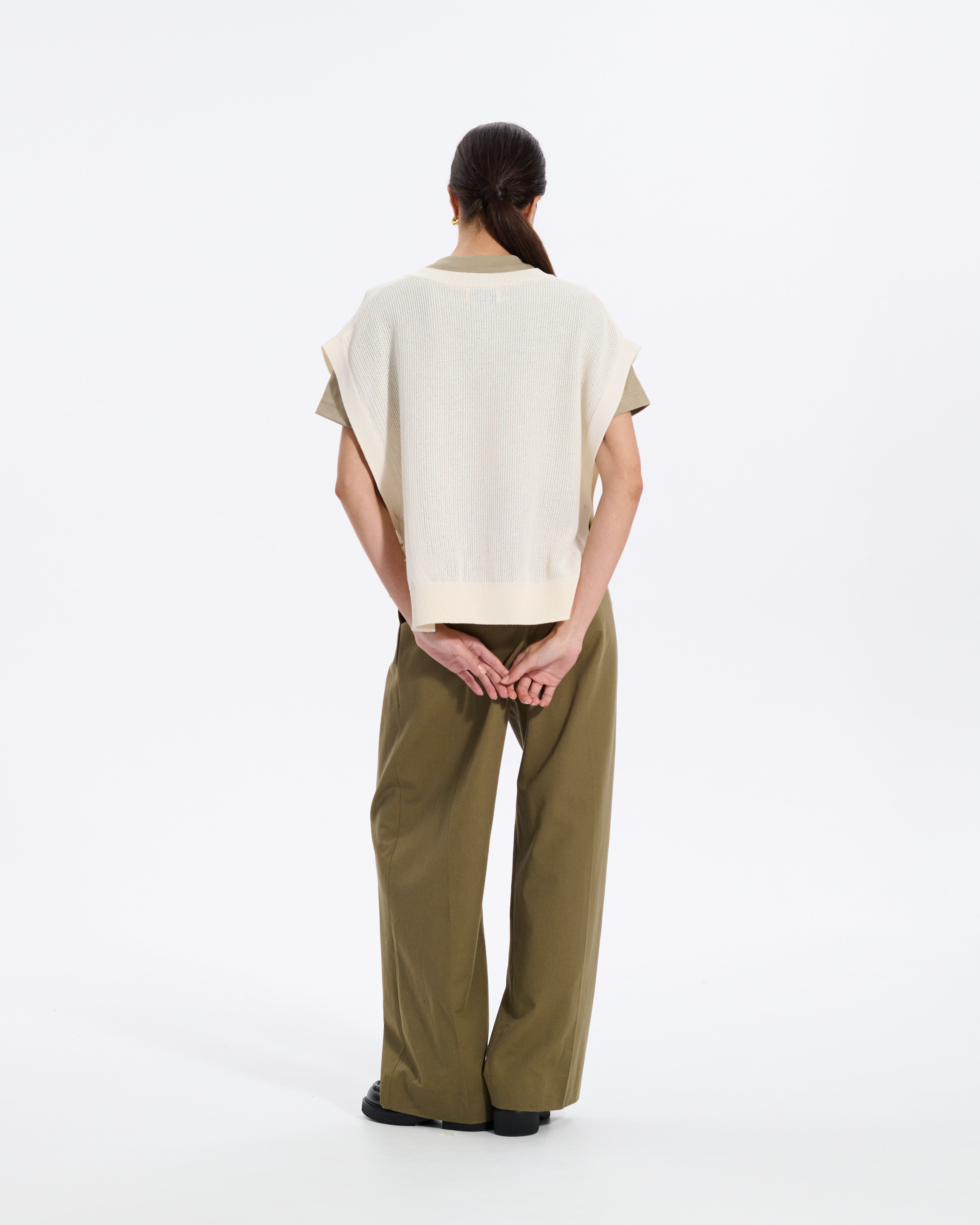 Washi Paper Pocket Vest Women's Knitwear