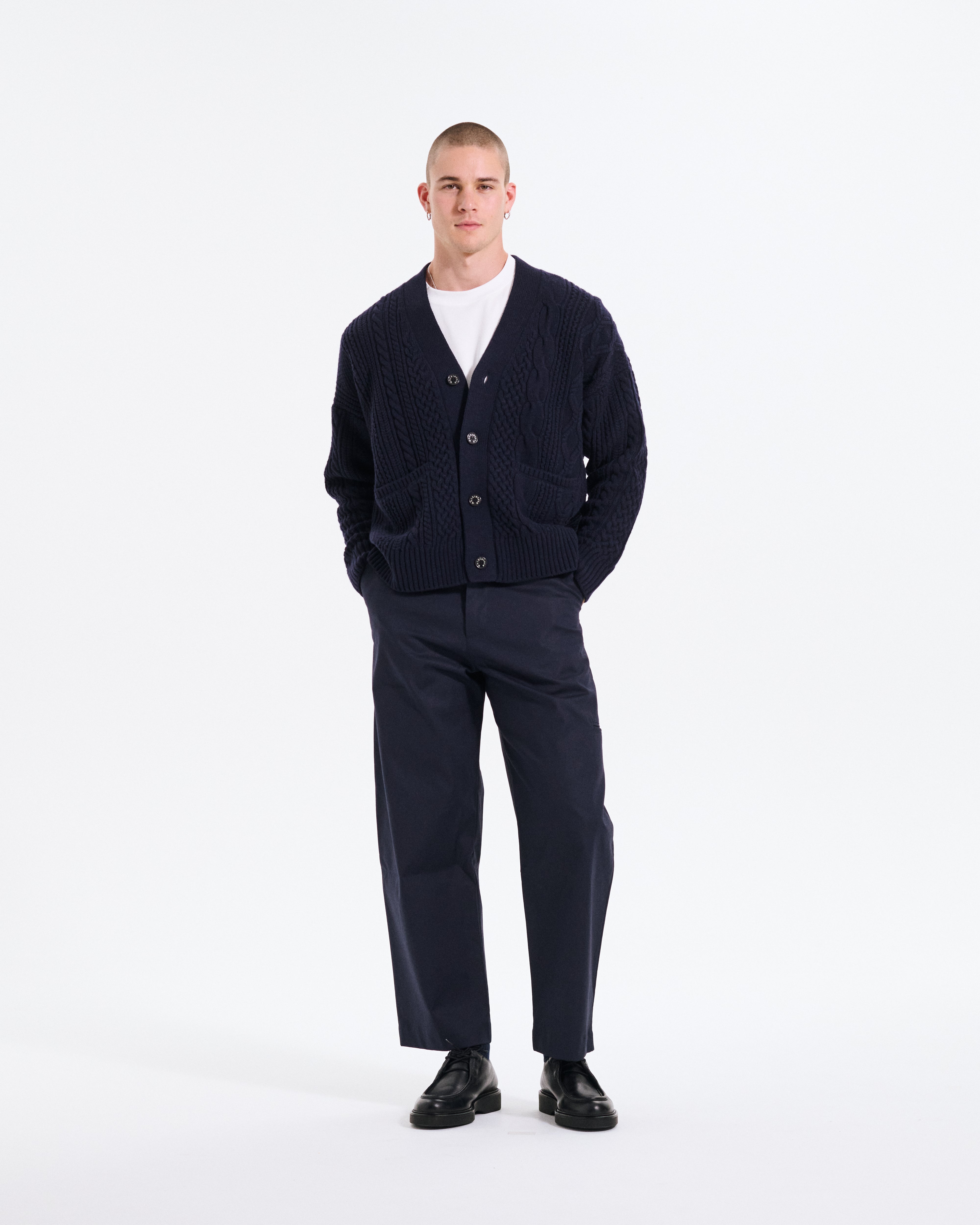 メンズ MACKINTOSH crafted by BATONER ケーブルステッチ カーディガン