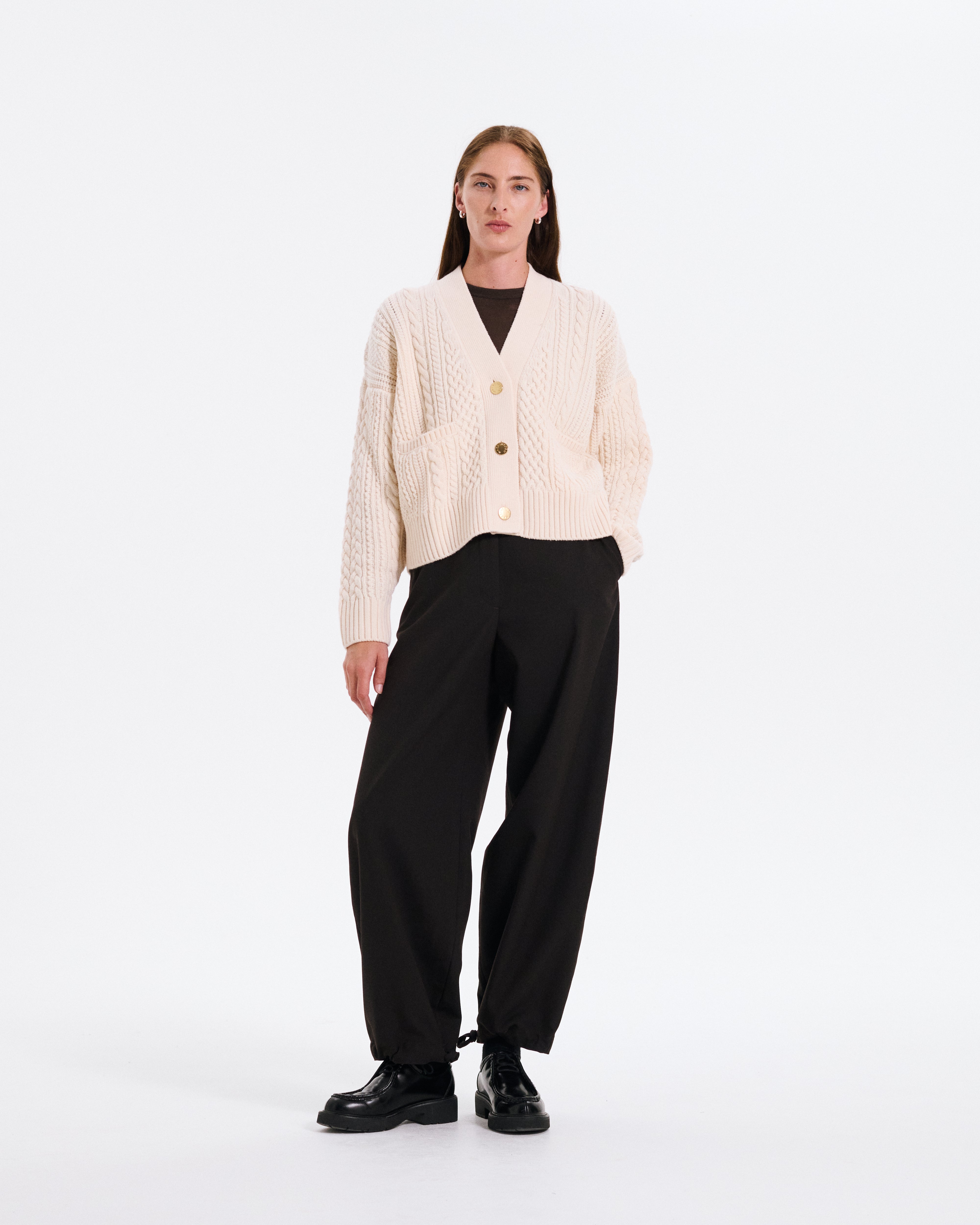 Cable Cardigan Off white