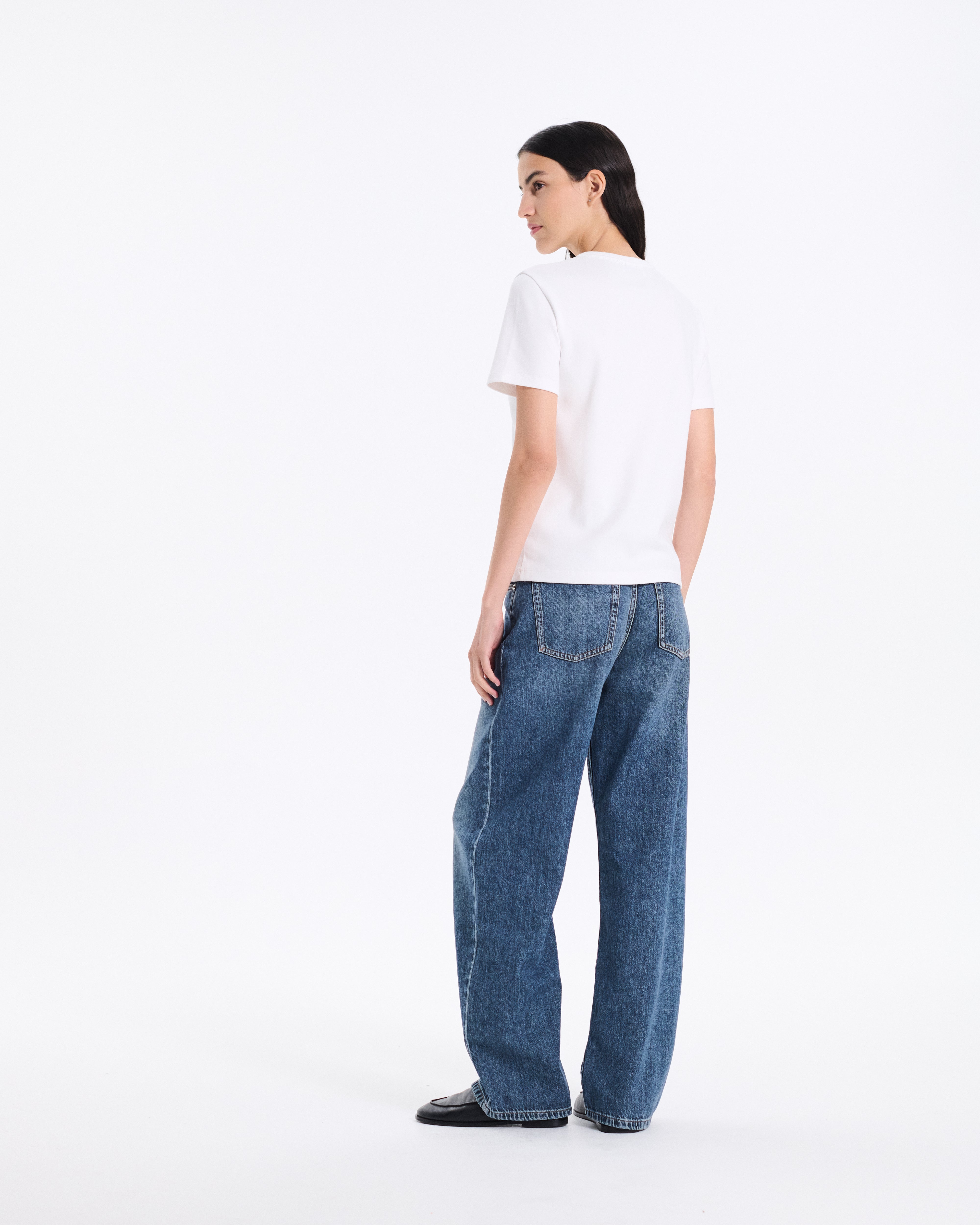 Fine Rib Seamless T-Shirt