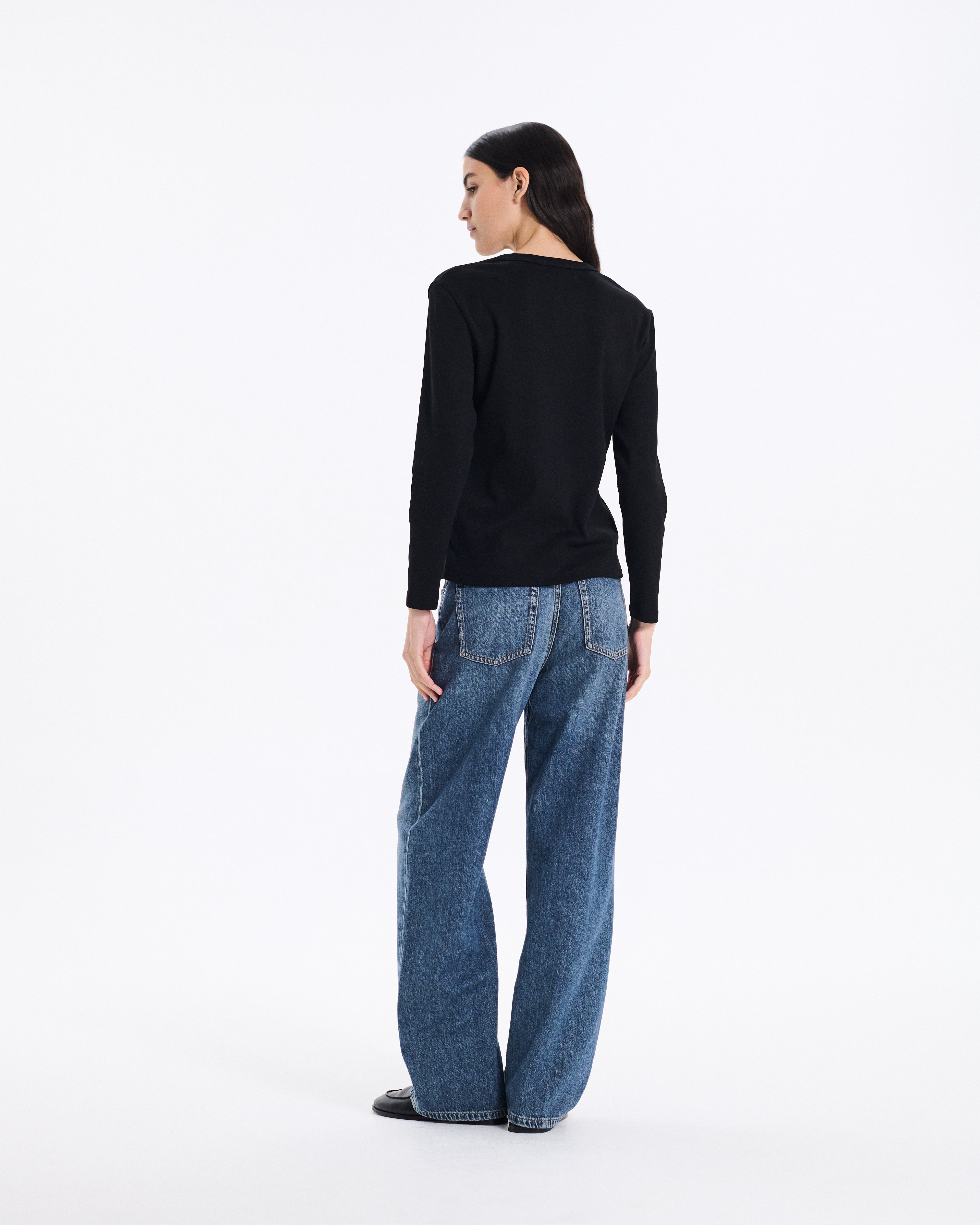 Fine Rib Cotton Cardigan