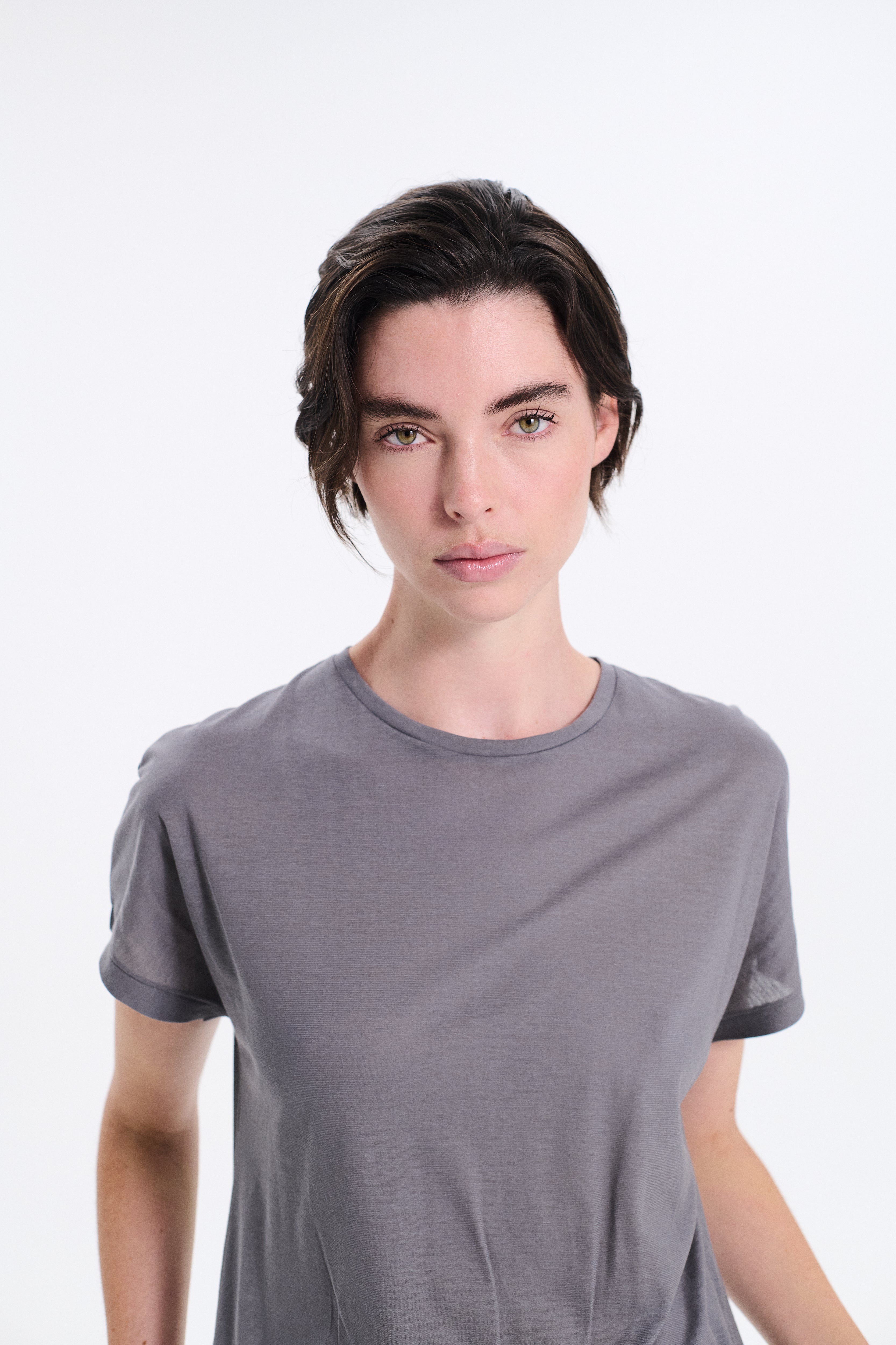 Sheer Dolman Cap Sleeve T-Shirt