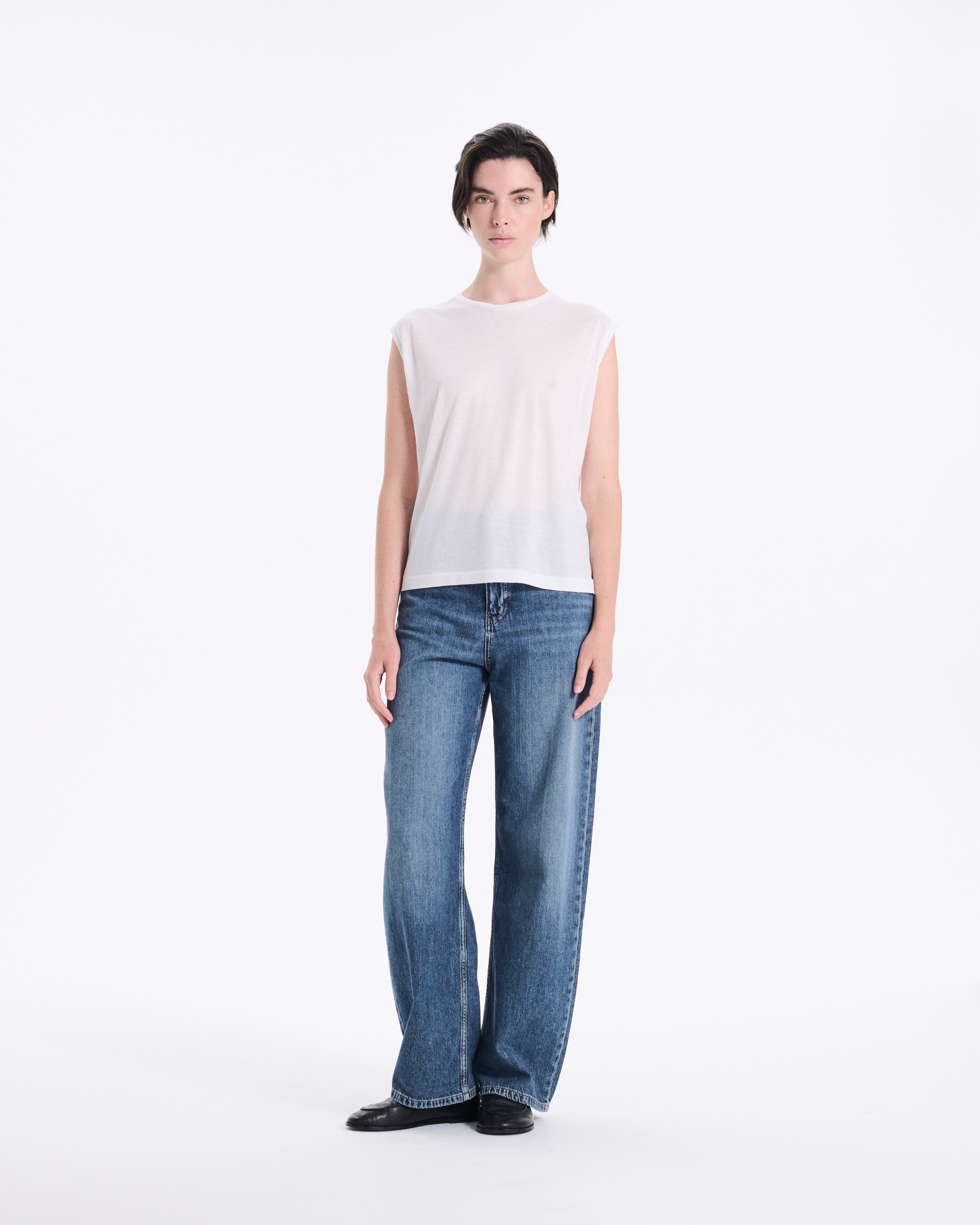 Sheer Sleeveless T-Shirt