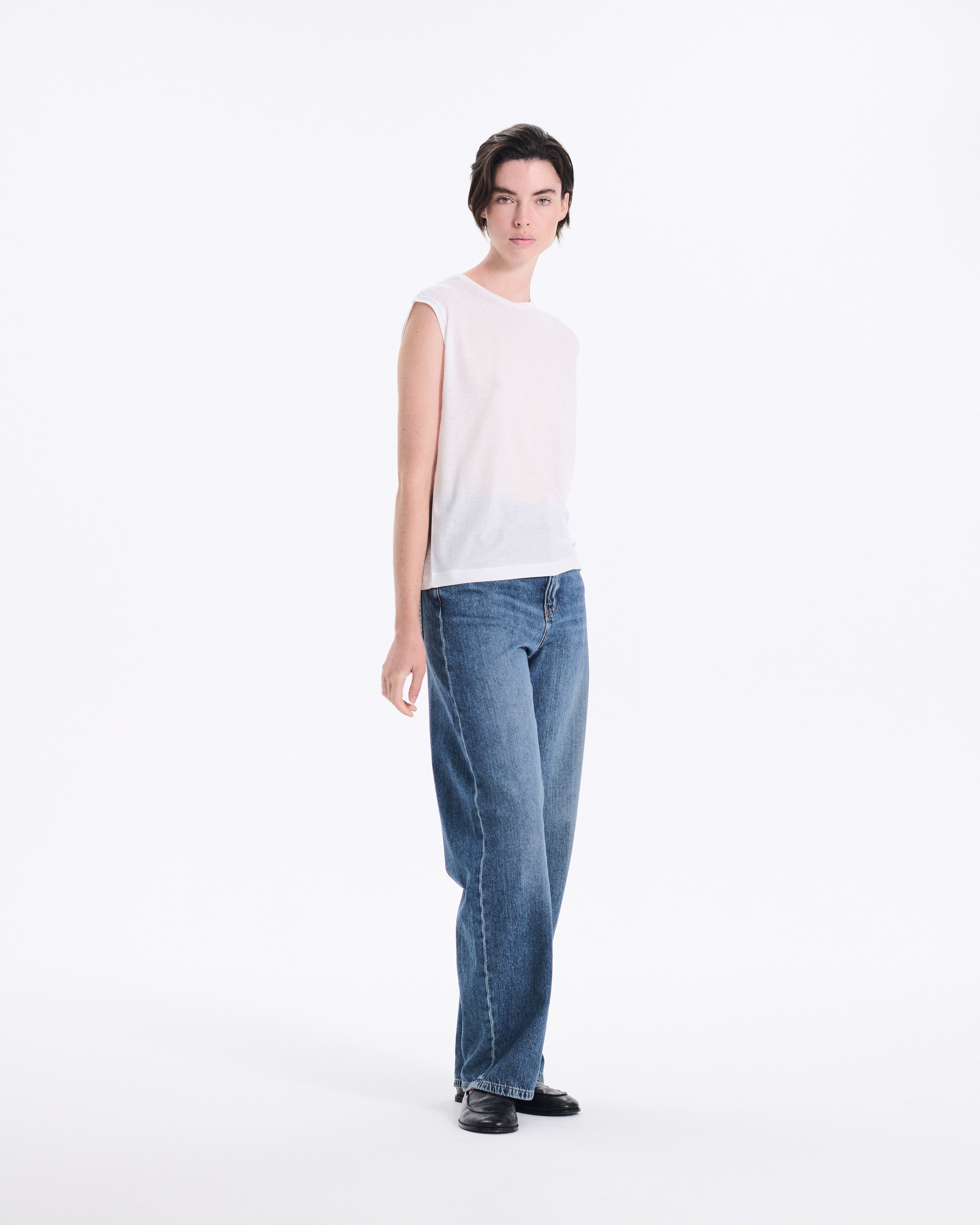 Sheer Sleeveless T-Shirt