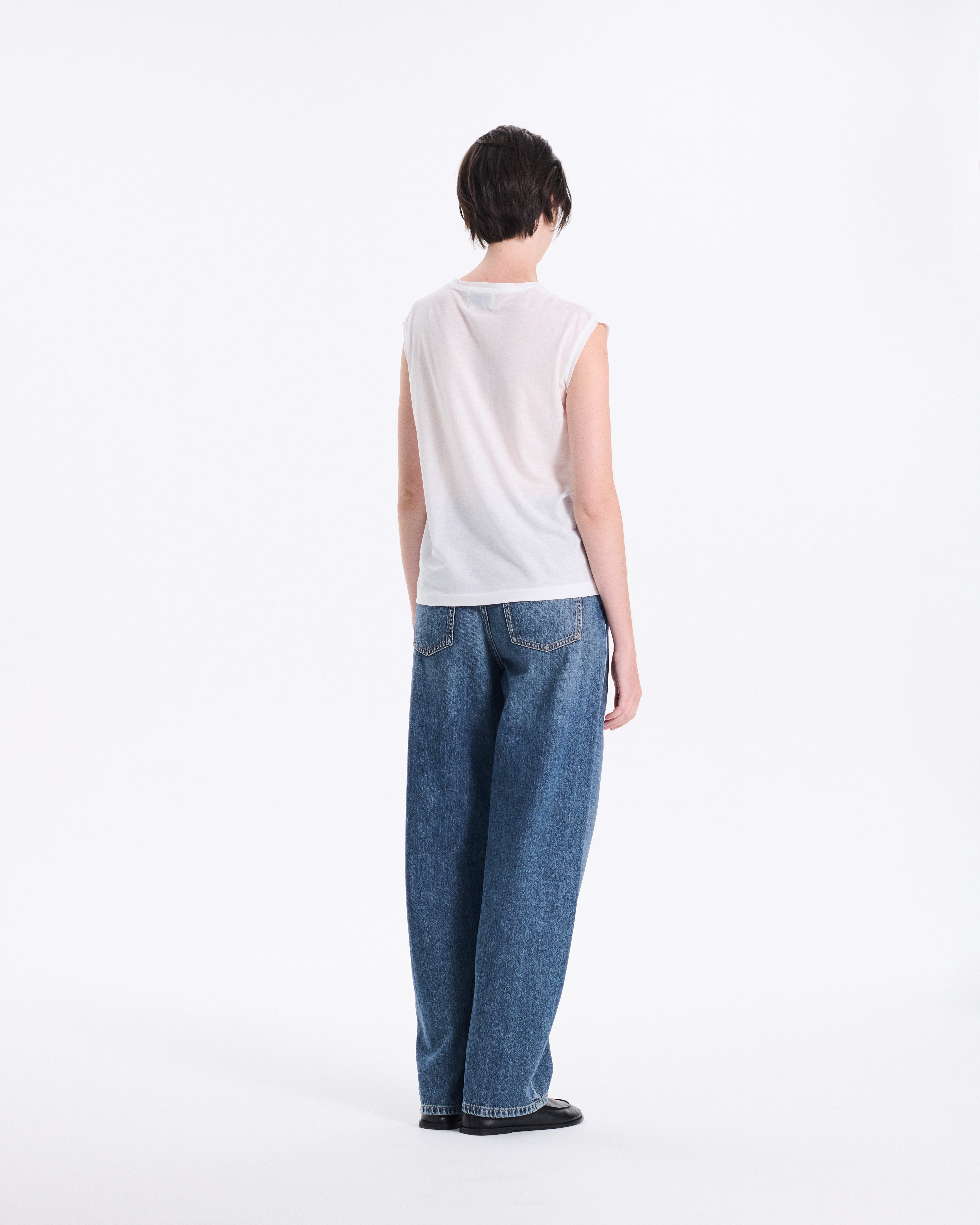 Sheer Sleeveless T-Shirt