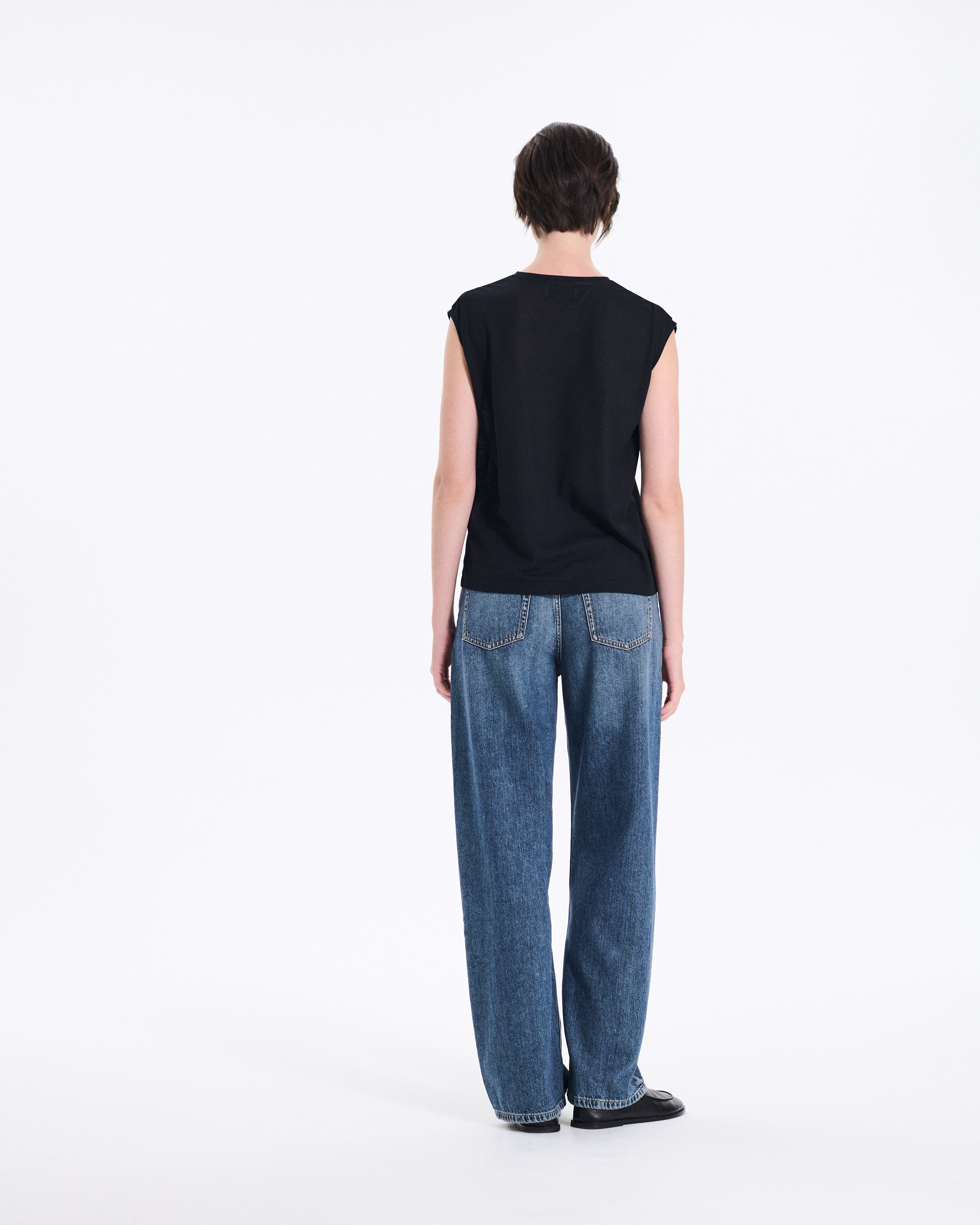 Sheer Sleeveless T-Shirt