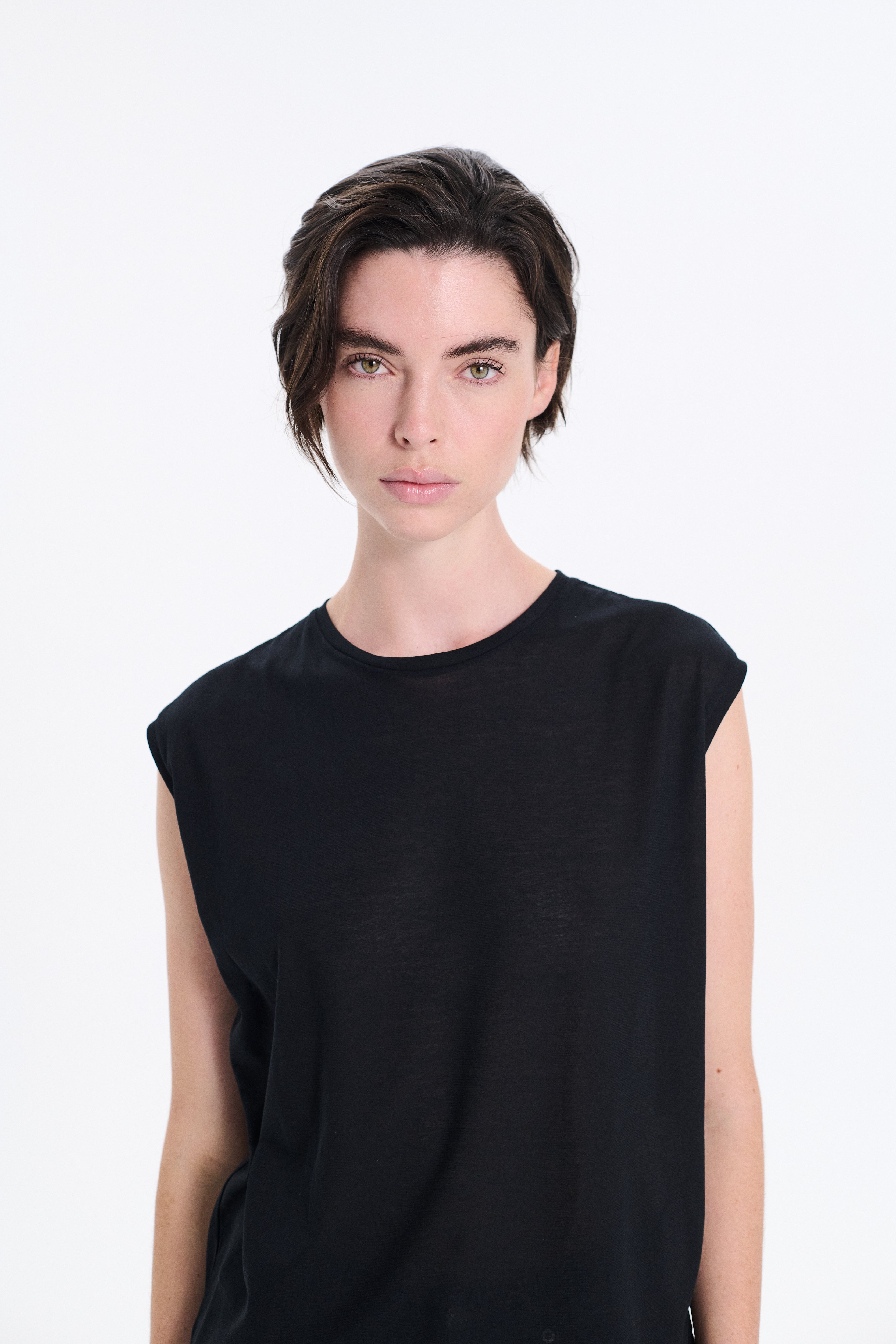 Sheer Sleeveless T-Shirt