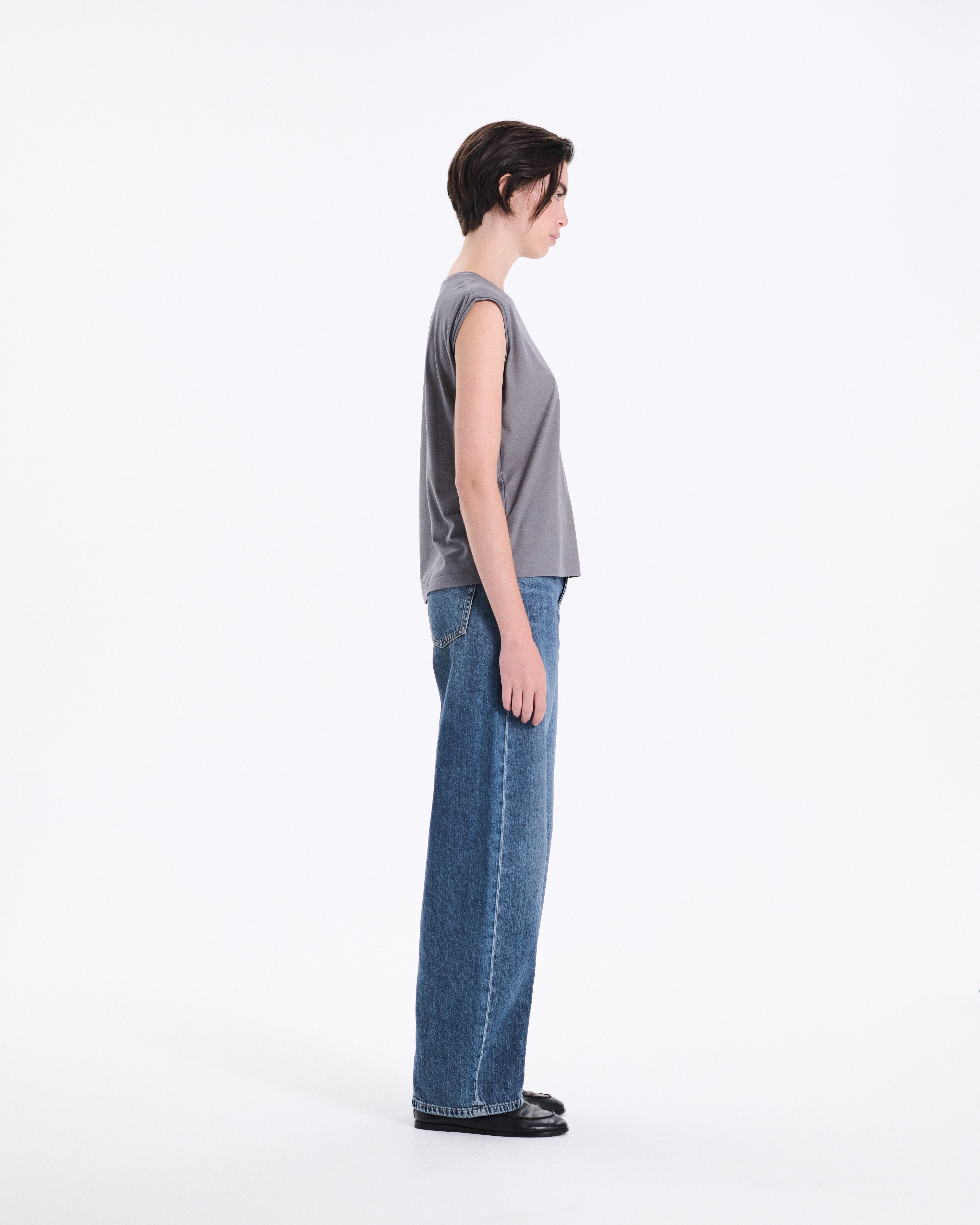 Sheer Sleeveless T-Shirt