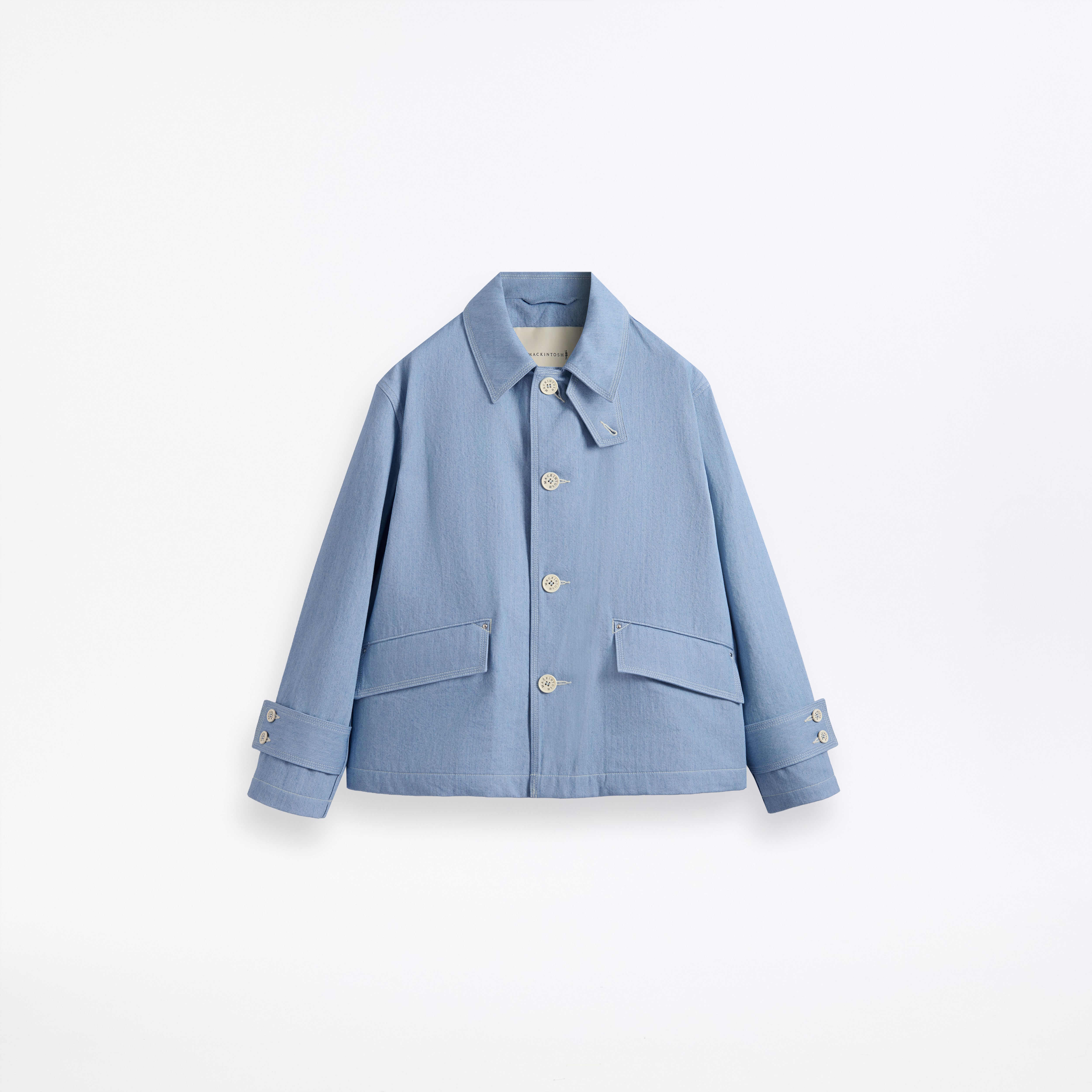 Humbie Slim Short Denim Jacket Sax Blue