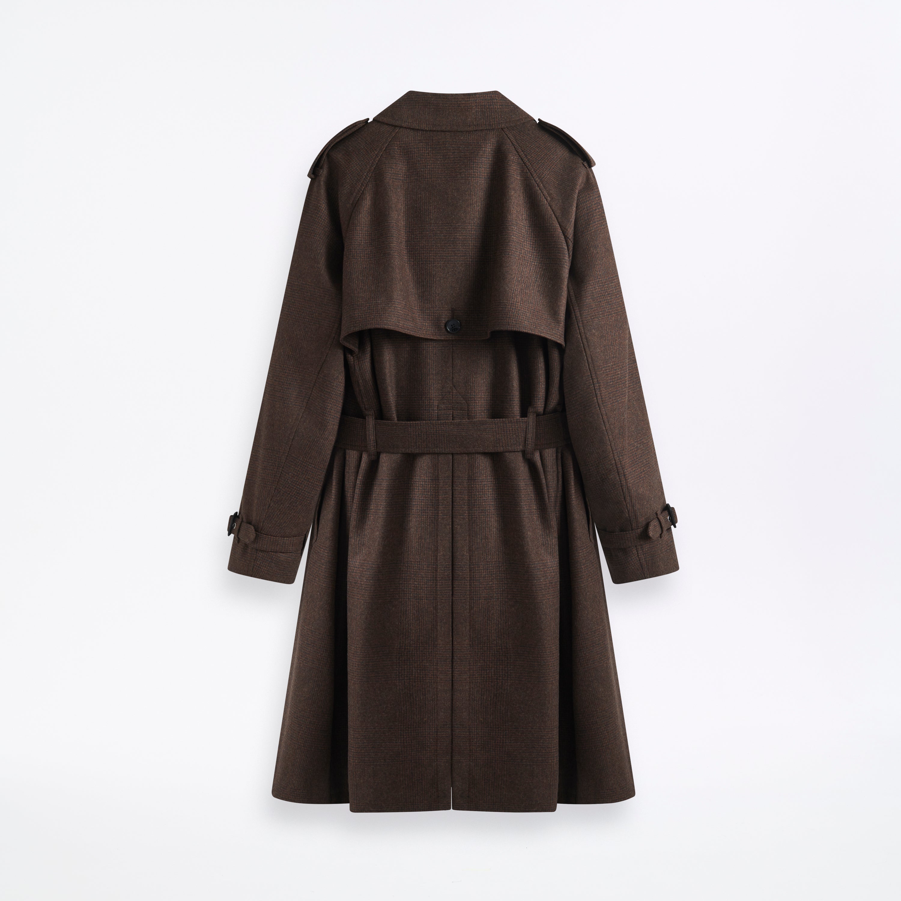 Blanefield Fox Brothers Double Breasted Wool Trench Coat