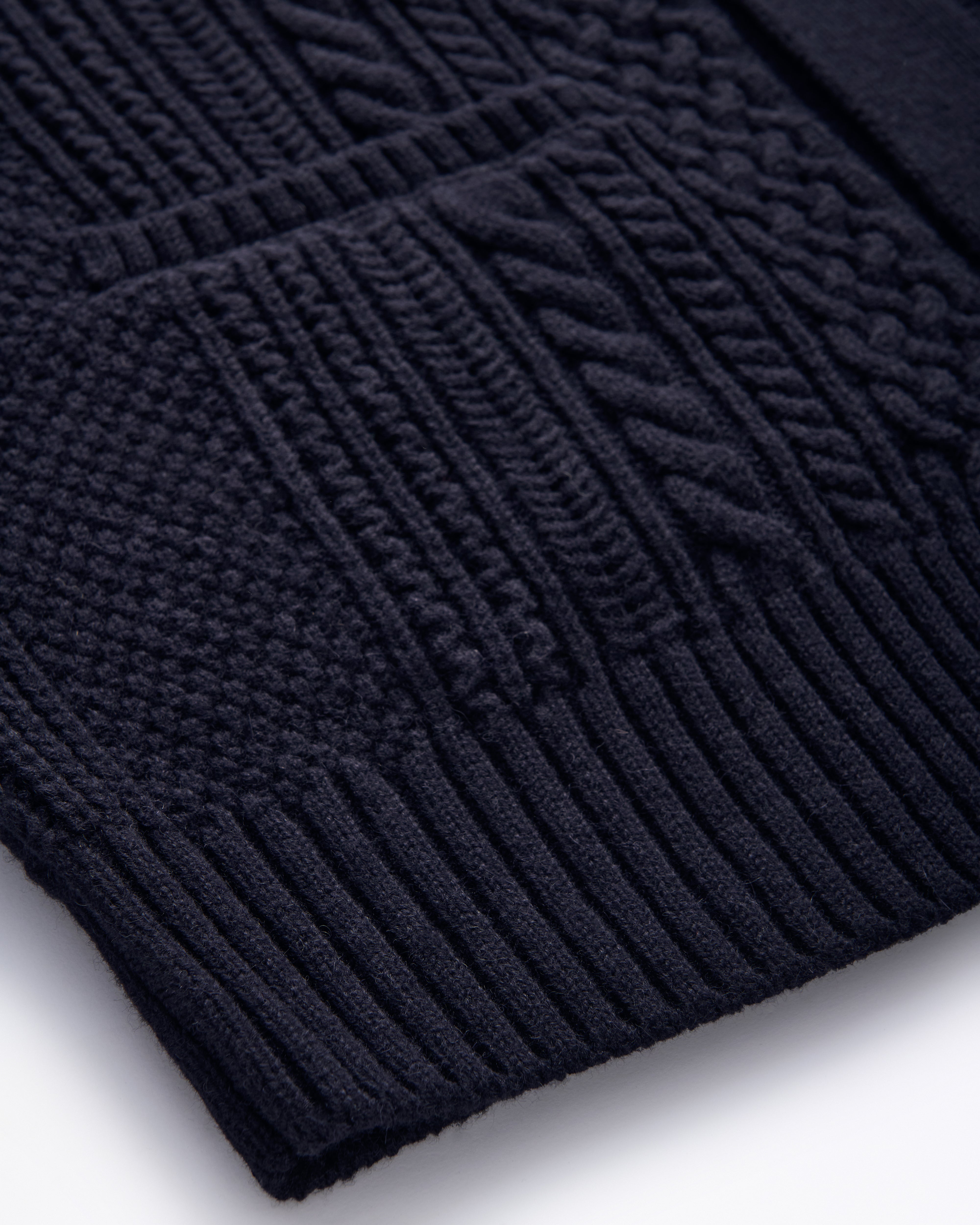 メンズ MACKINTOSH crafted by BATONER ケーブルステッチ カーディガン