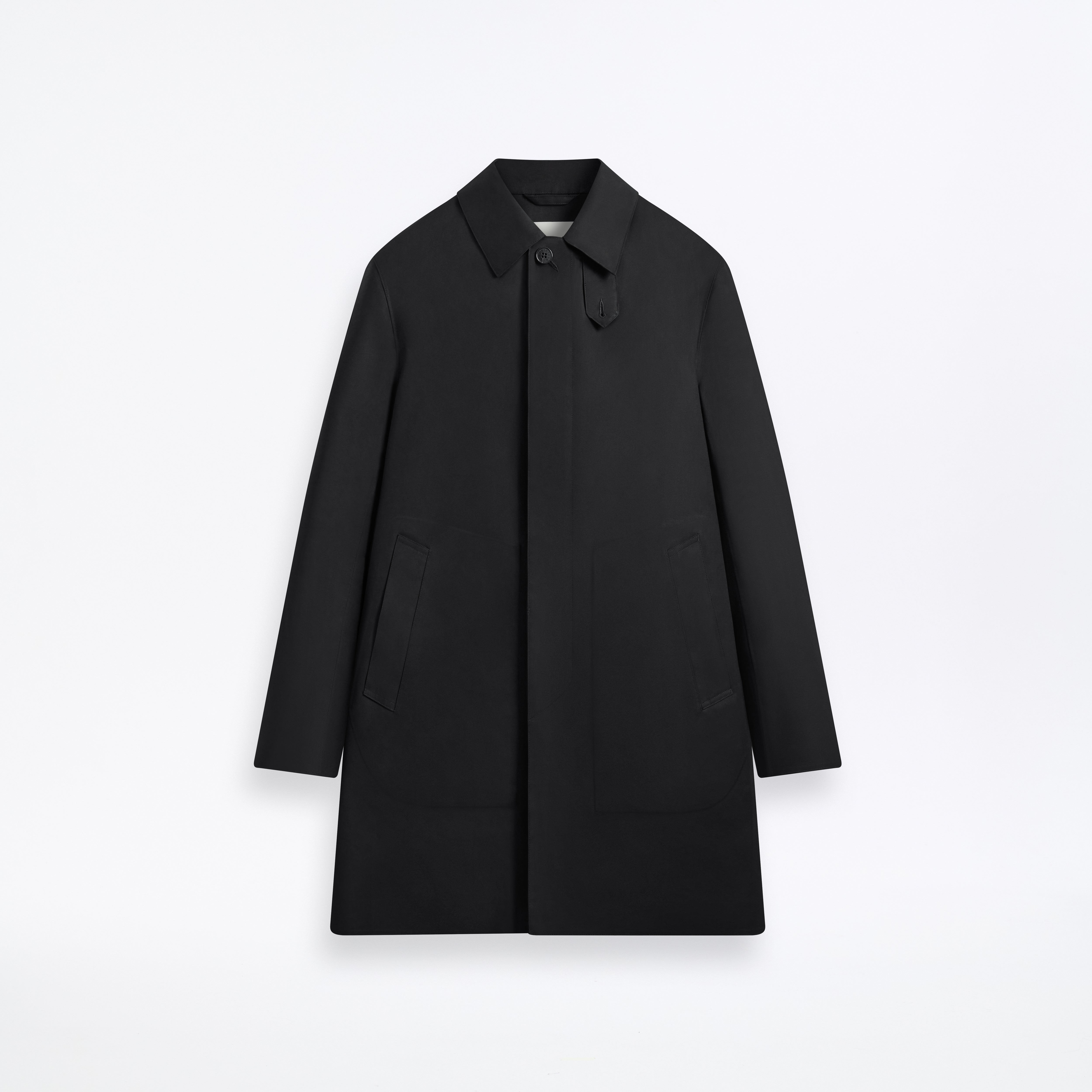 Dunoon Raintec Mid Length Coat Black No Liner