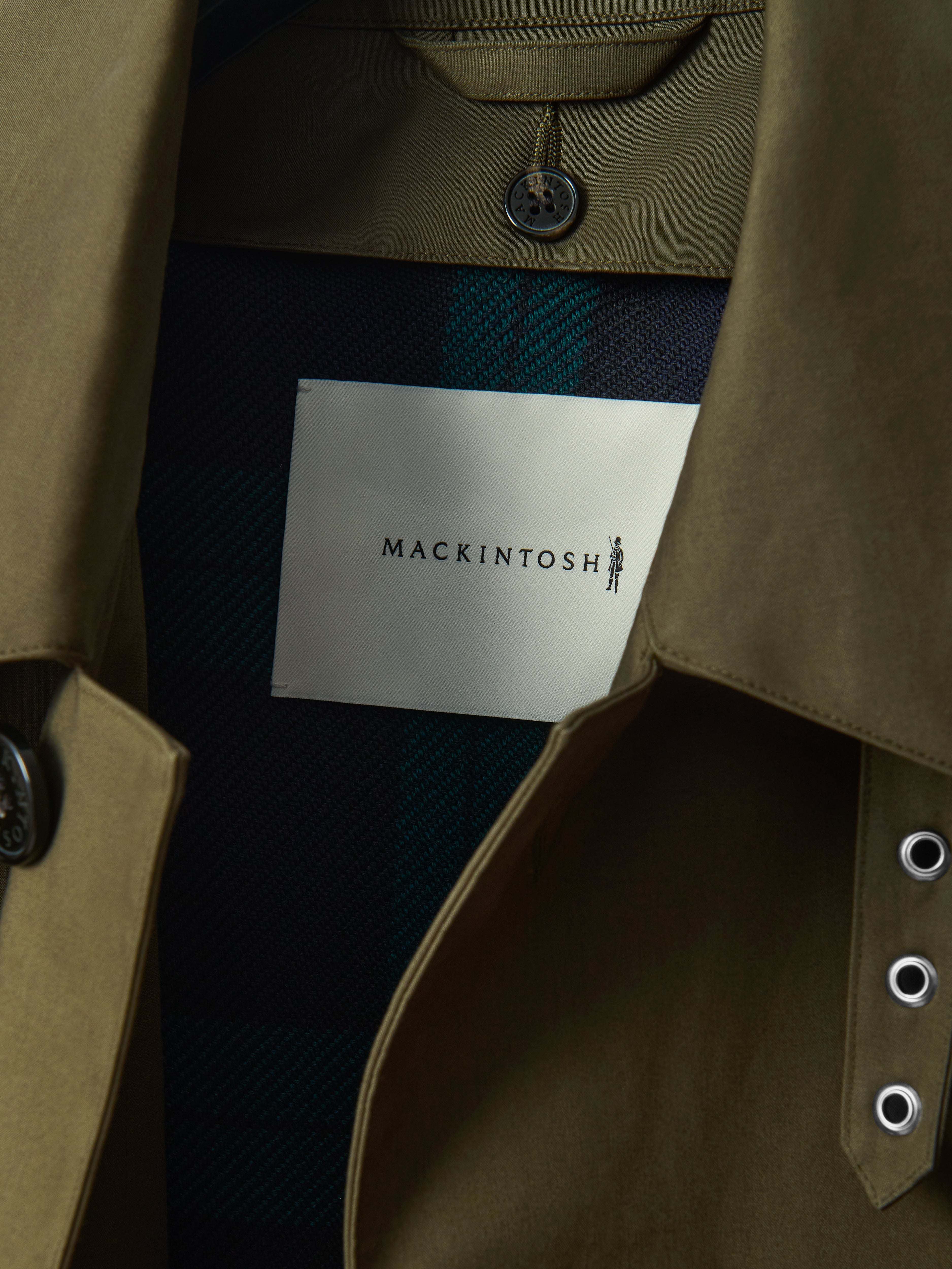 Macintoshネイビーとグれーチェック シングルブレストジャケット メンズ GILSTON - MACKINTOSH RAINTEC シングルブレストコート