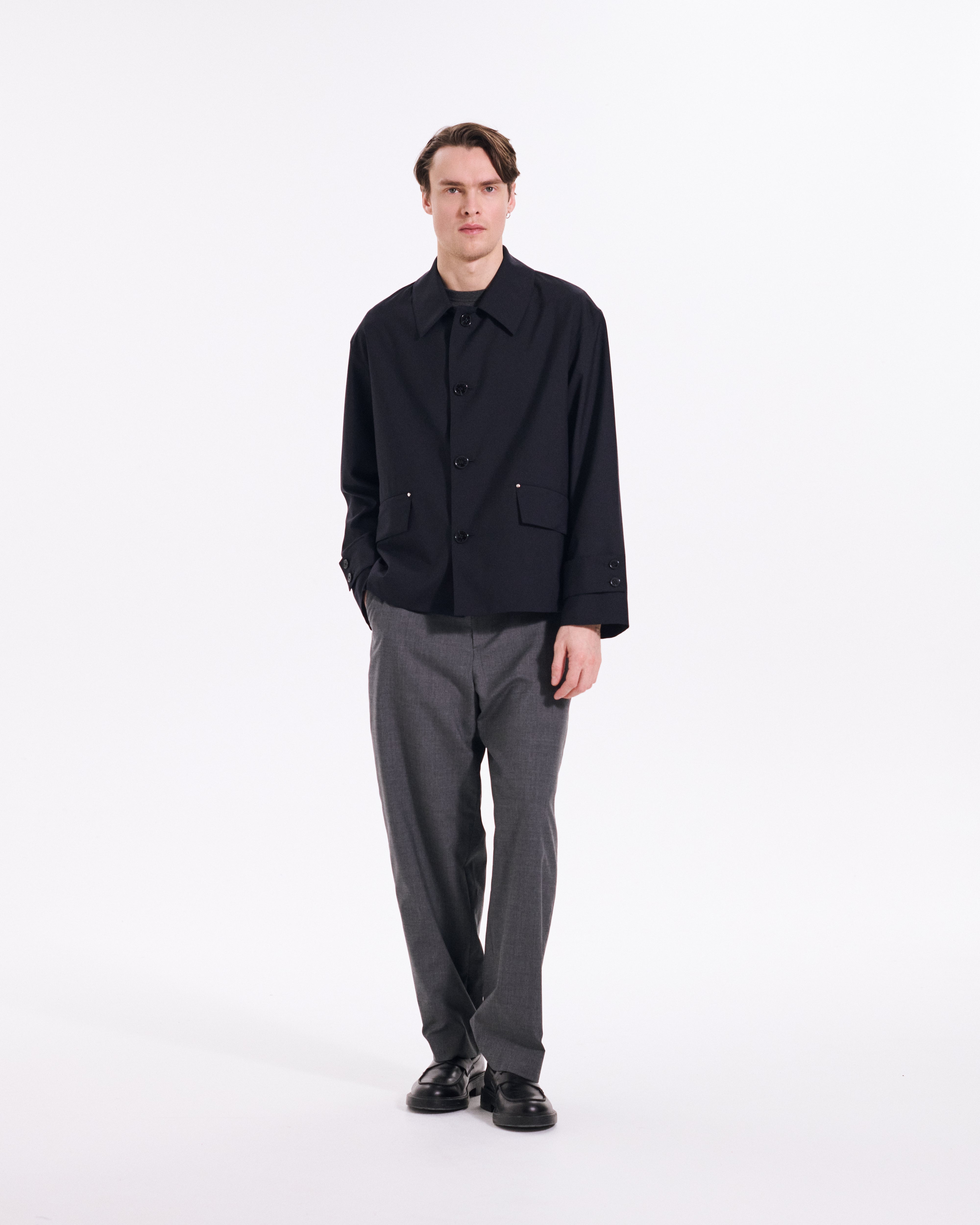 Men's Humbie Slim Wool Short Coat – Mackintosh