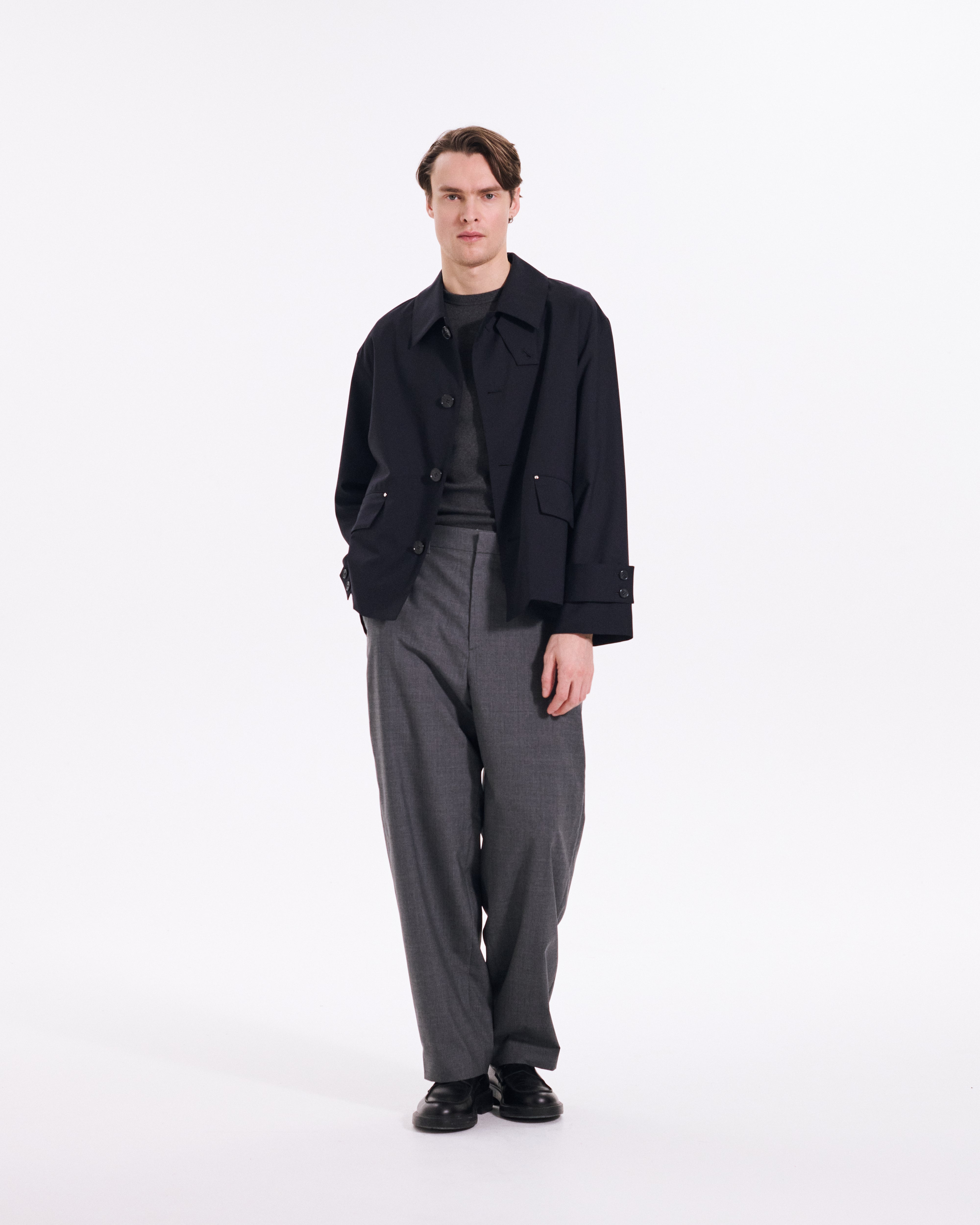 メンズ ハンビー スリム ウール ショート コート – Mackintosh
