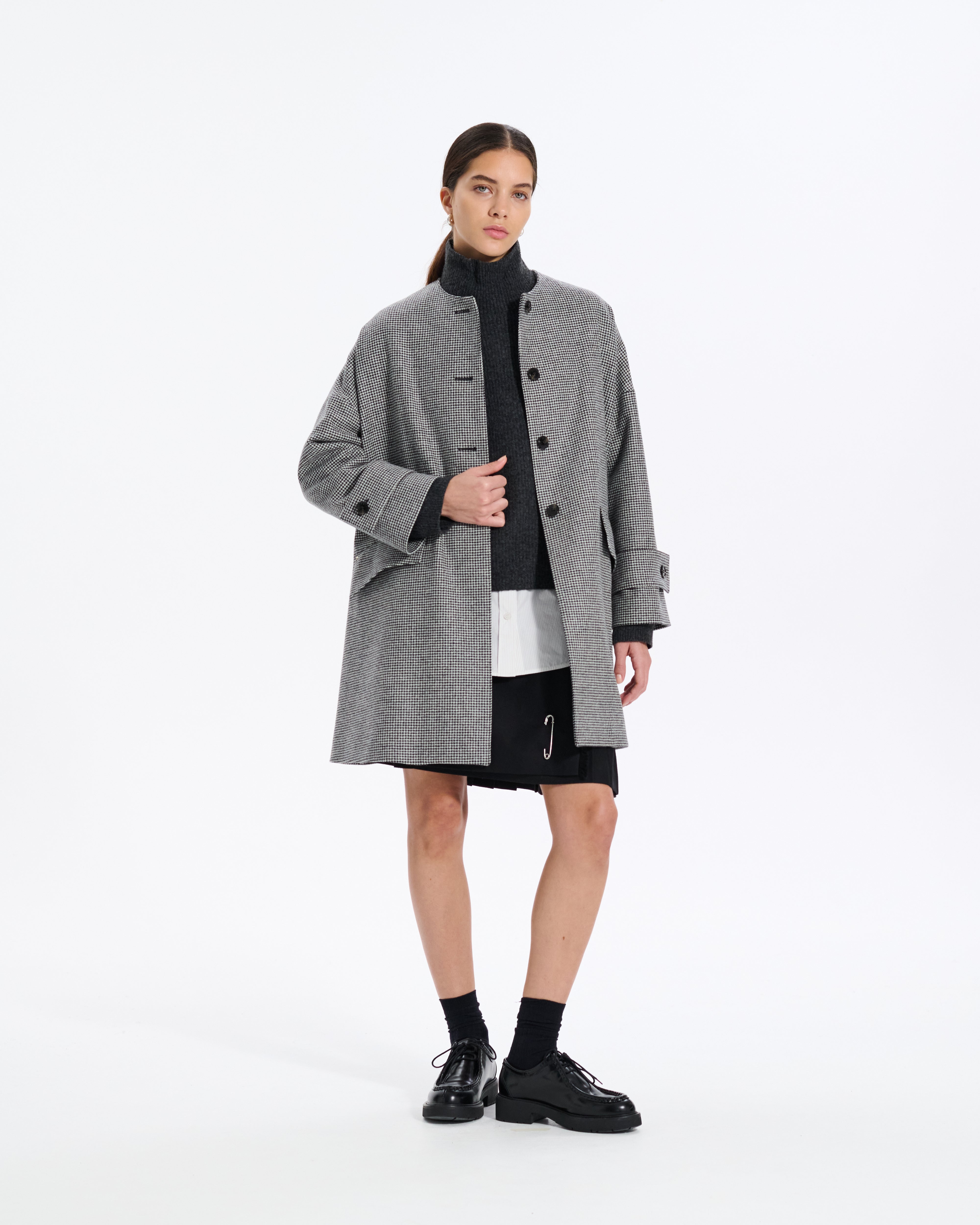 レディース ハンビー ノーカラー ウールコート – Mackintosh