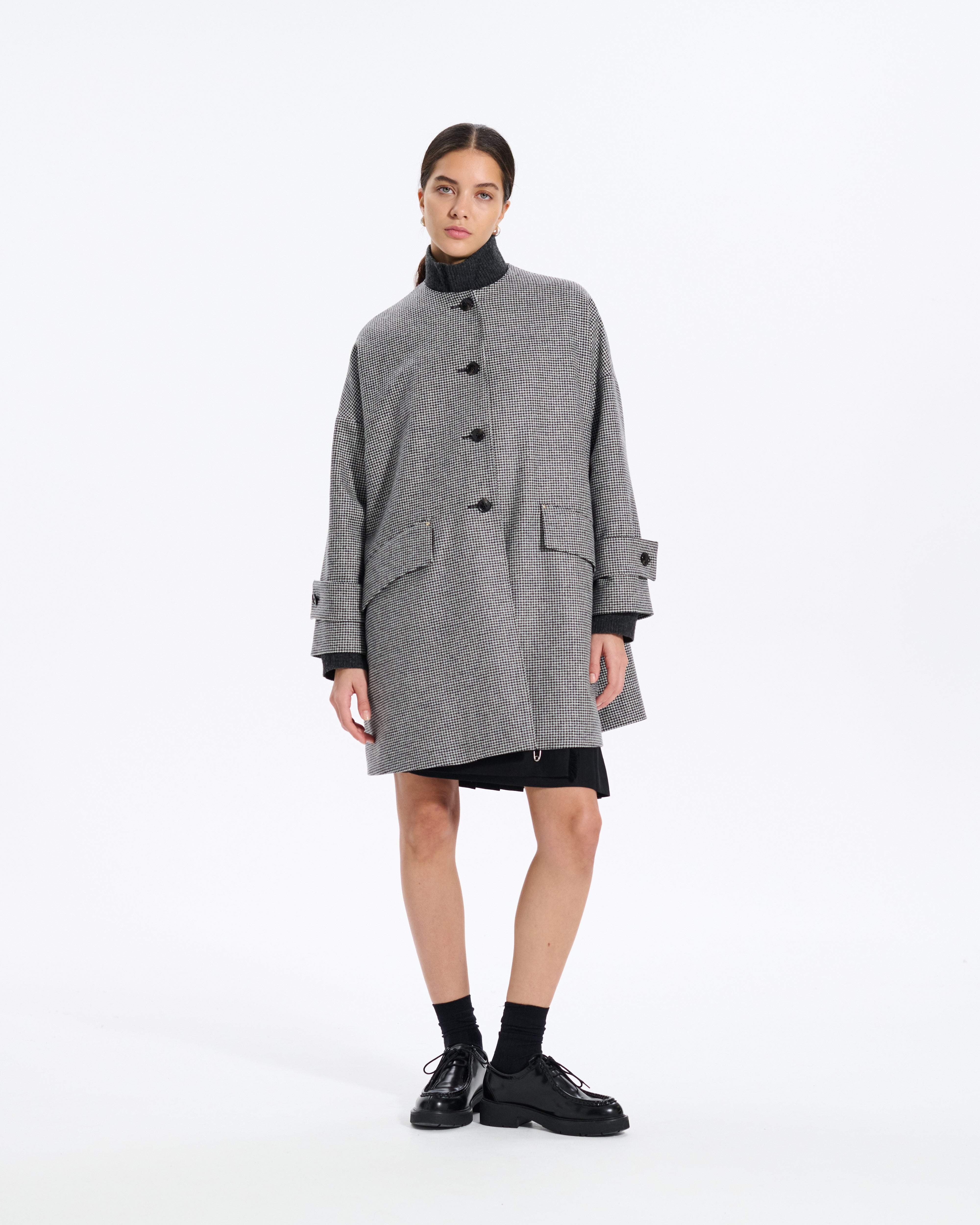 Womens Humbie No Collar Wool Coat – Mackintosh