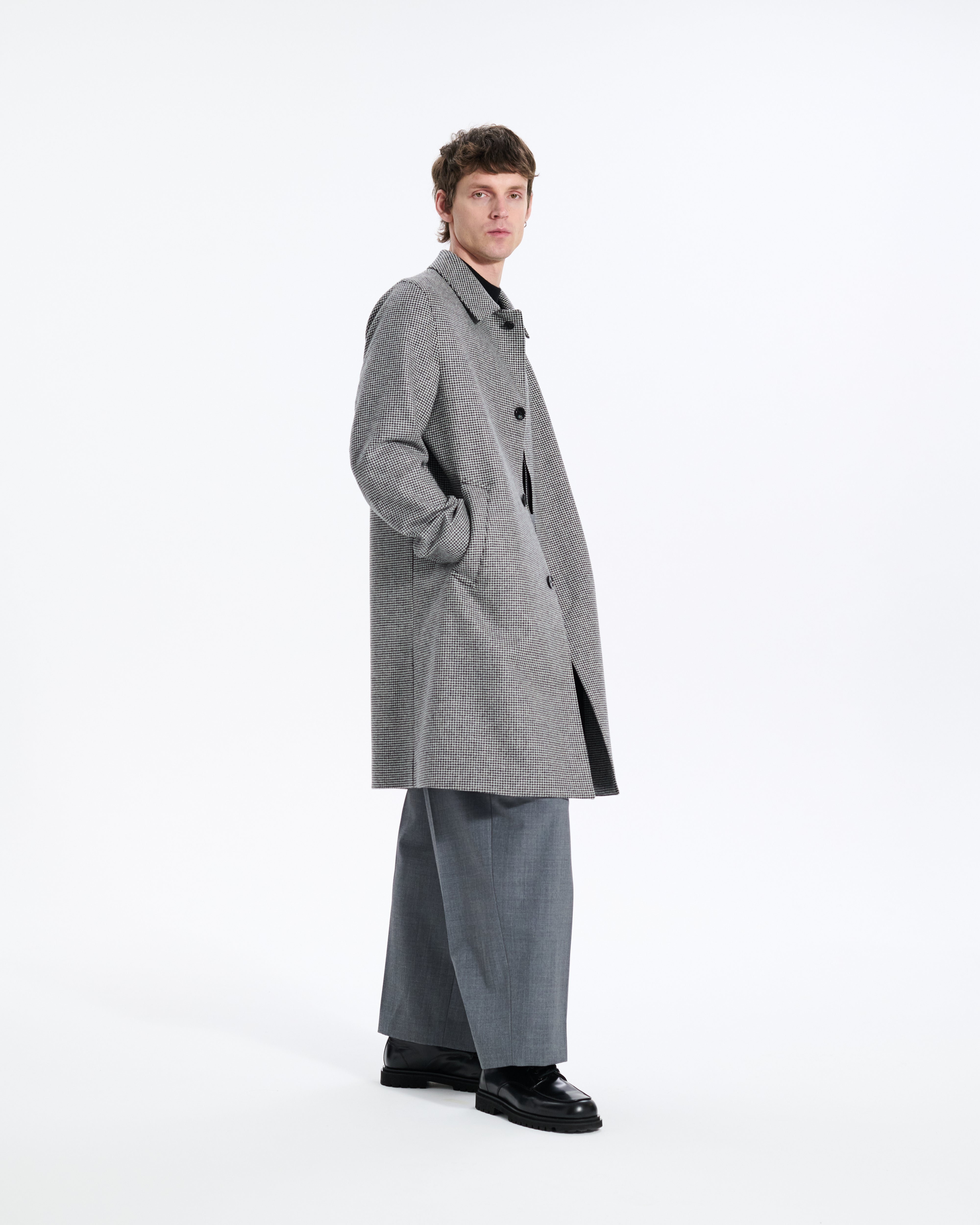 Dunkeld Houndstooth Wool Coat