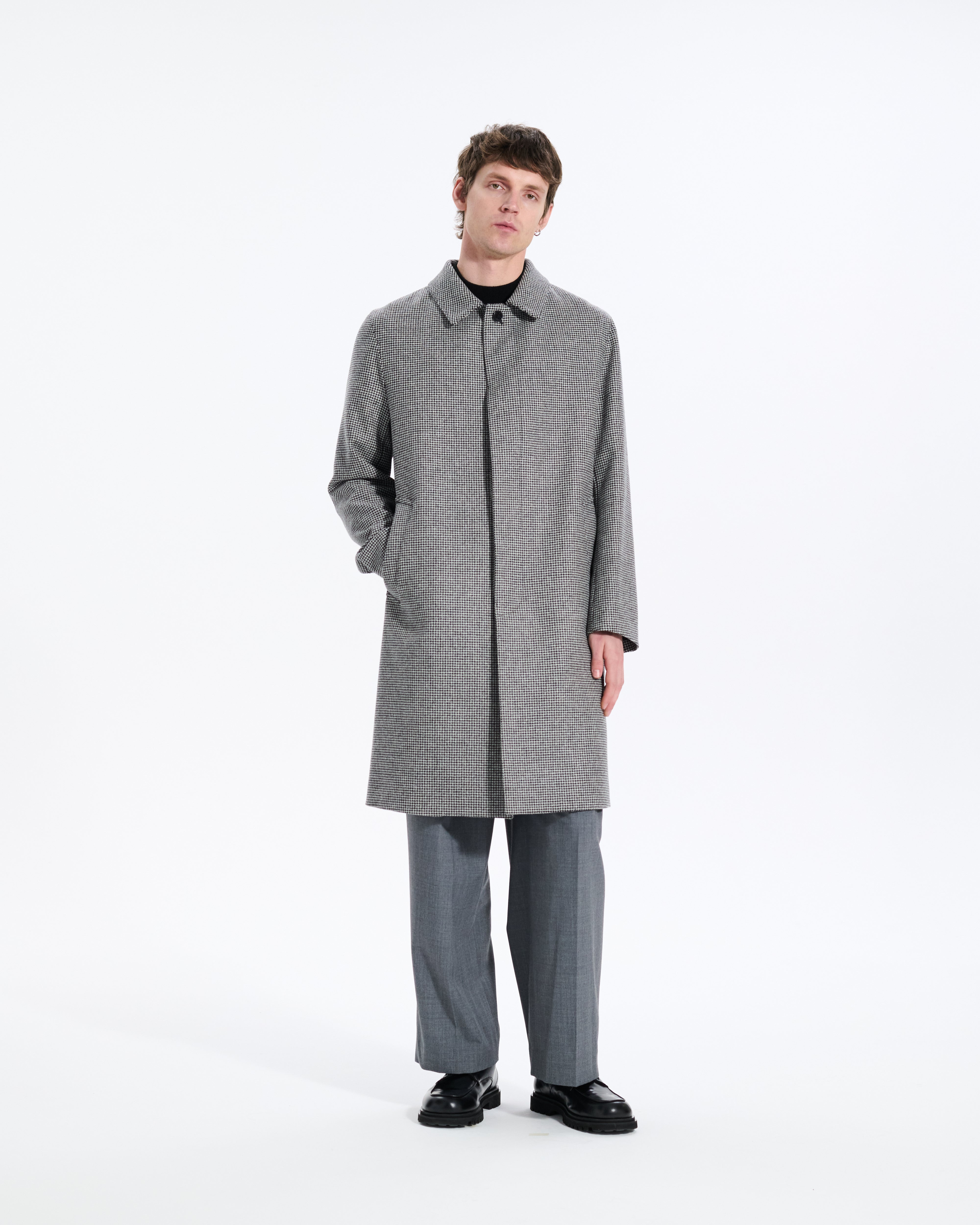 Dunkeld Houndstooth Wool Coat