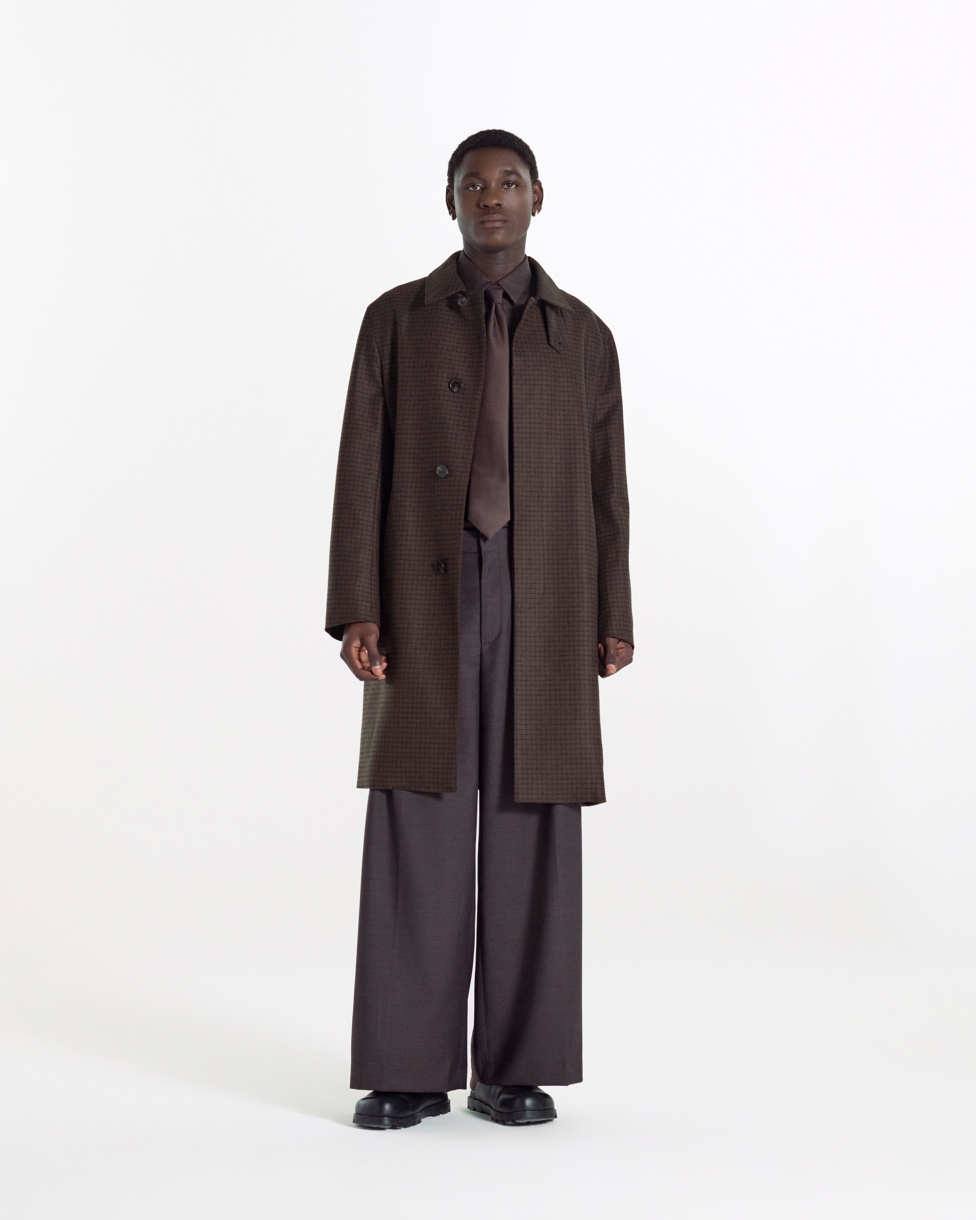 Dunkeld Houndstooth Wool Coat