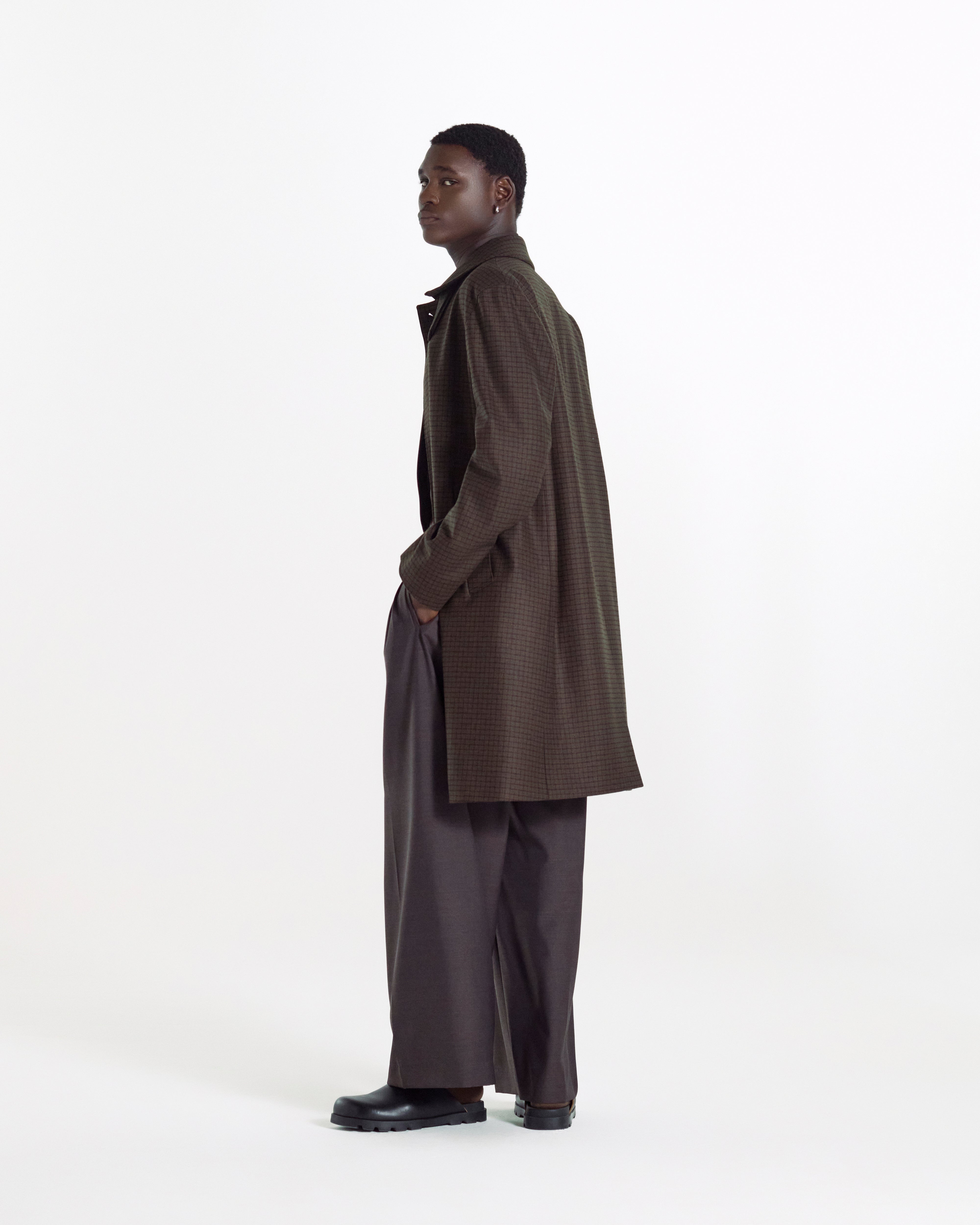 Dunkeld Houndstooth Wool Coat