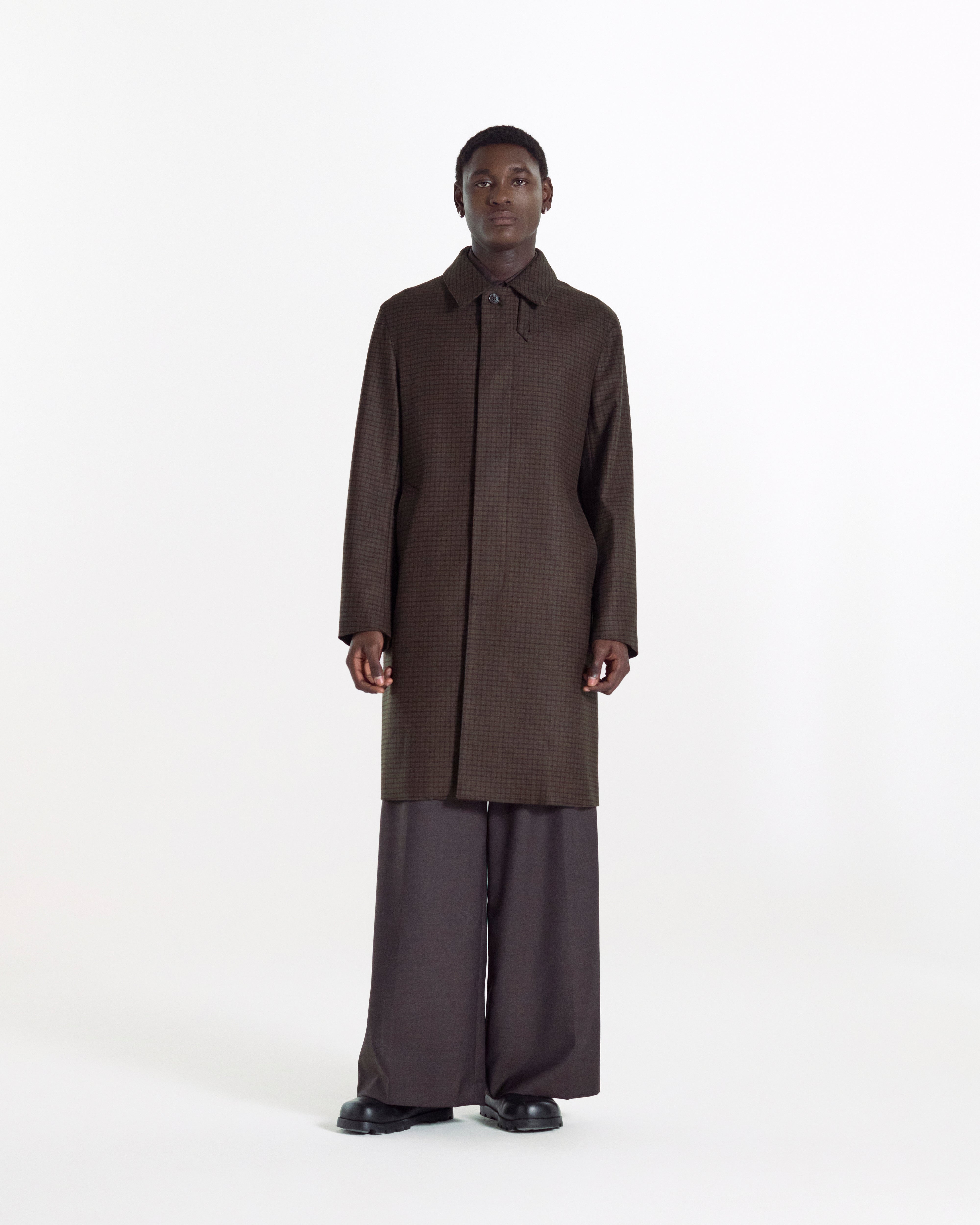 Dunkeld Houndstooth Wool Coat