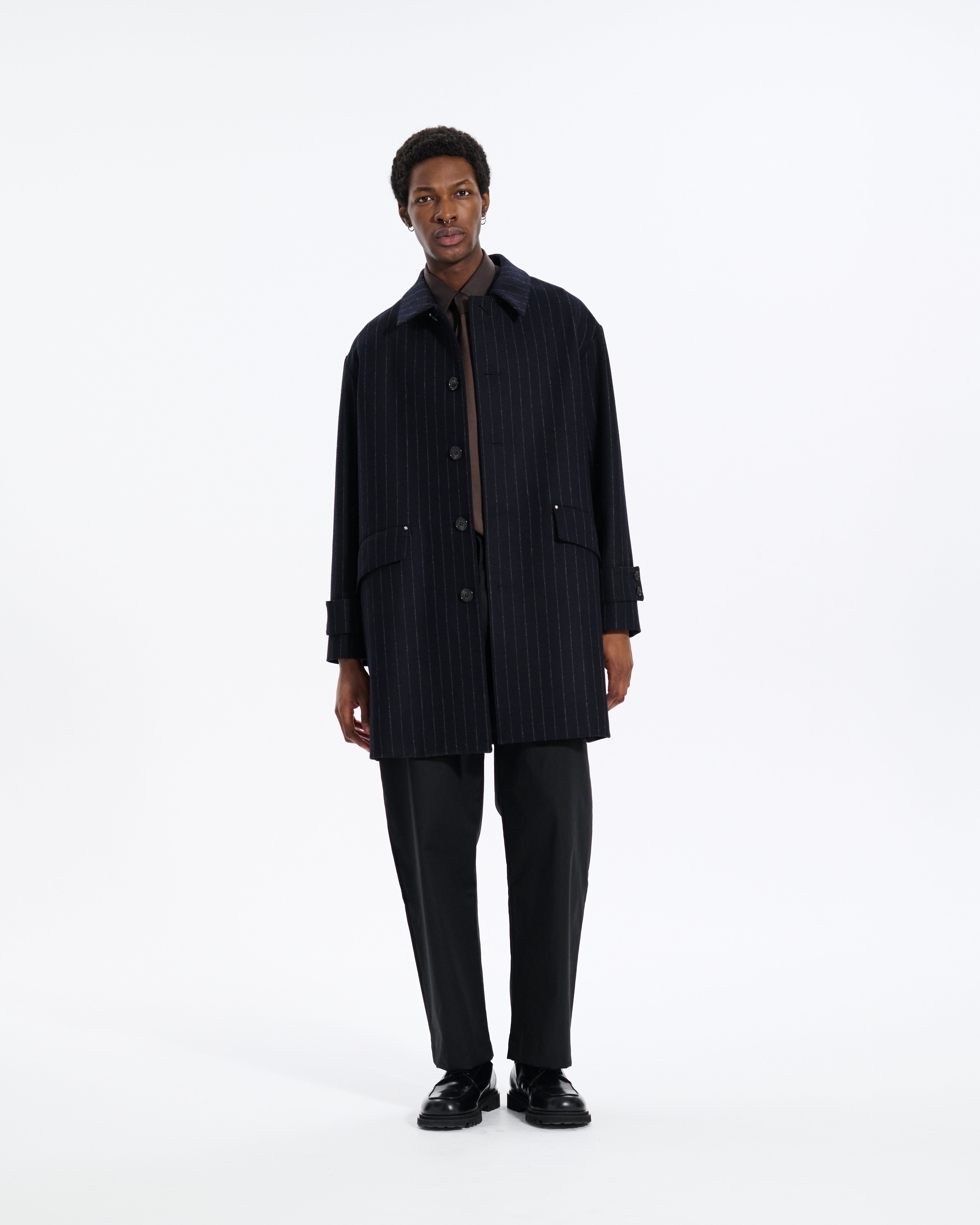 Humbie Wool Chalkstripe Coat