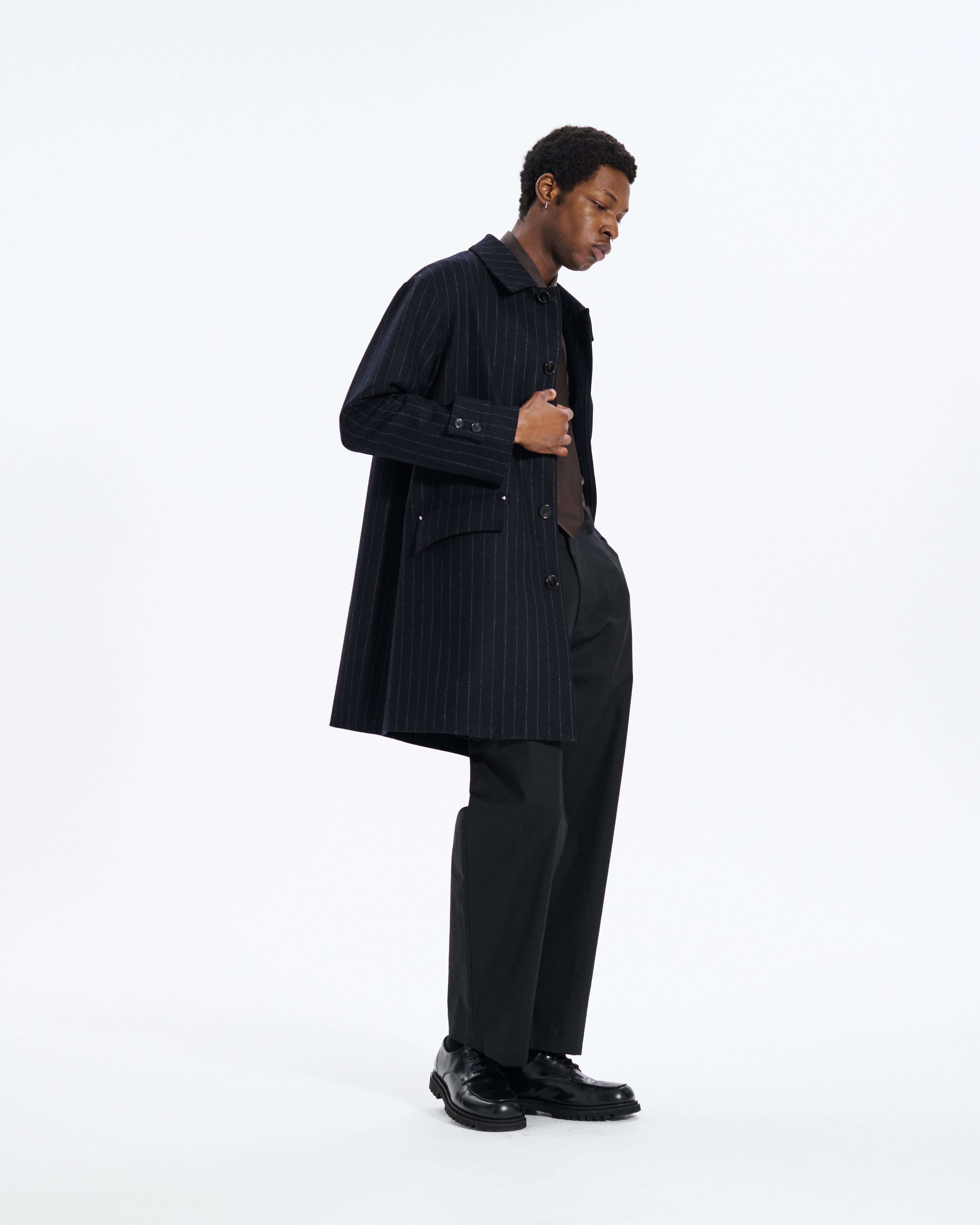 Humbie Wool Chalkstripe Coat