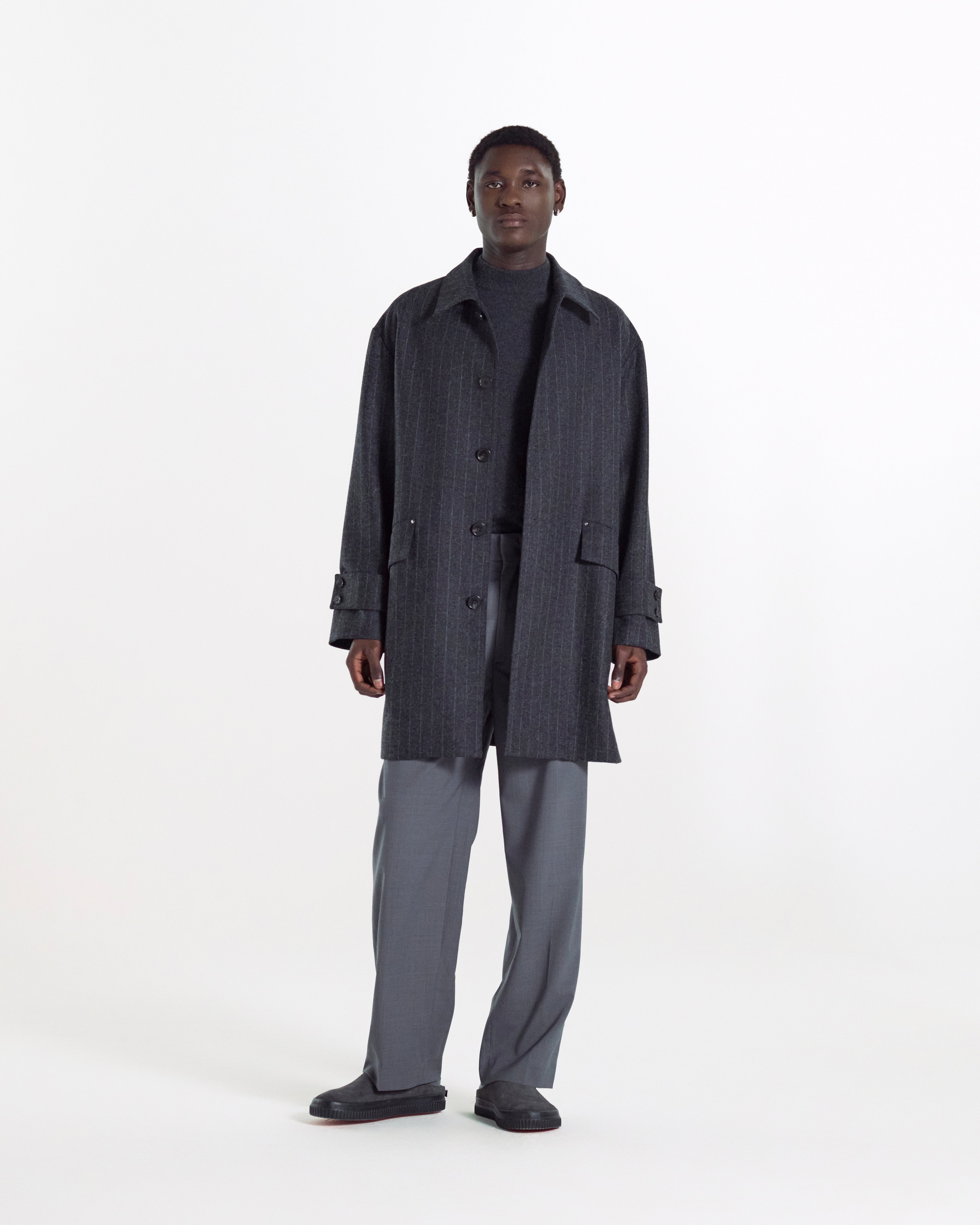 Humbie Wool Chalkstripe Coat