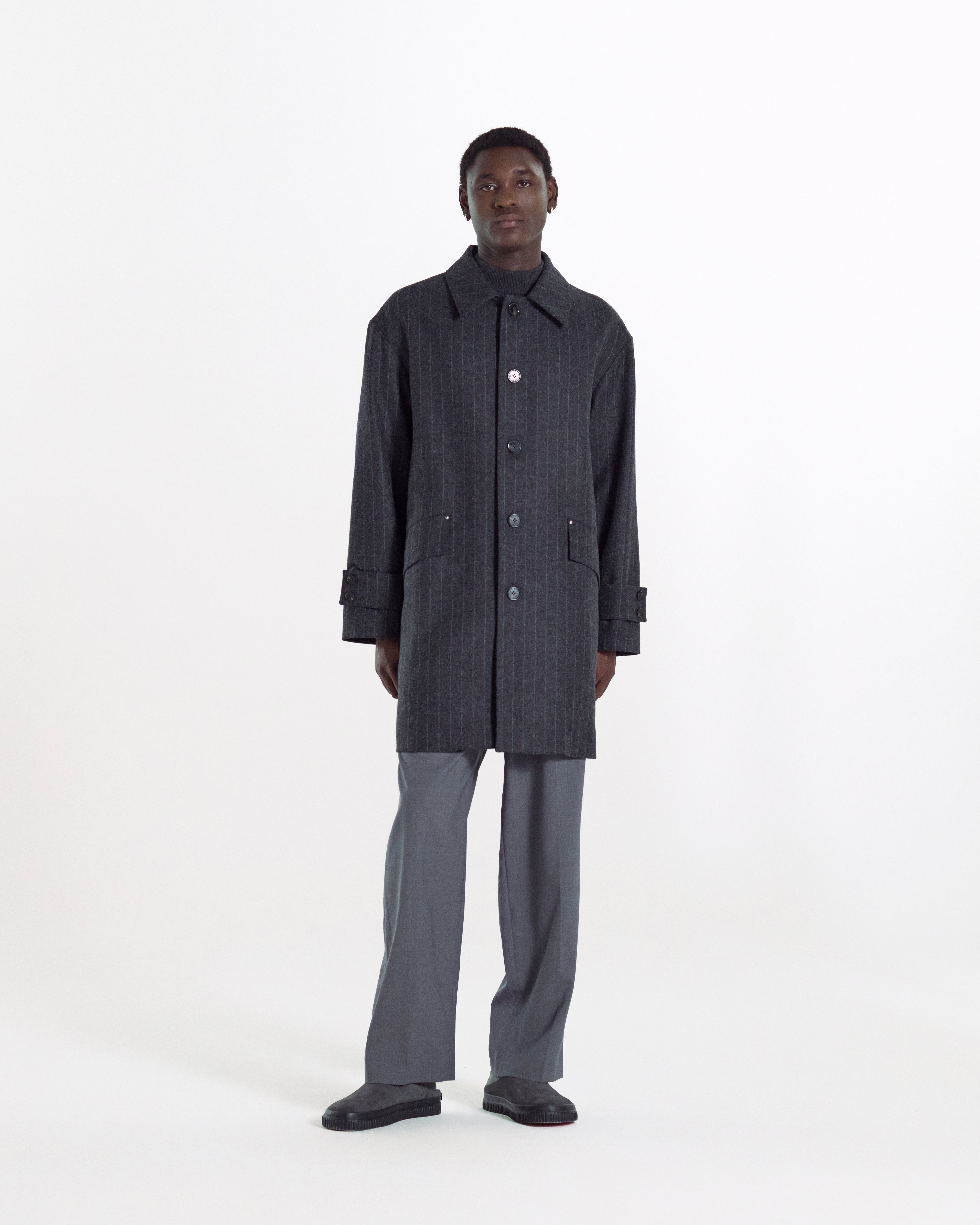 Humbie Wool Chalkstripe Coat