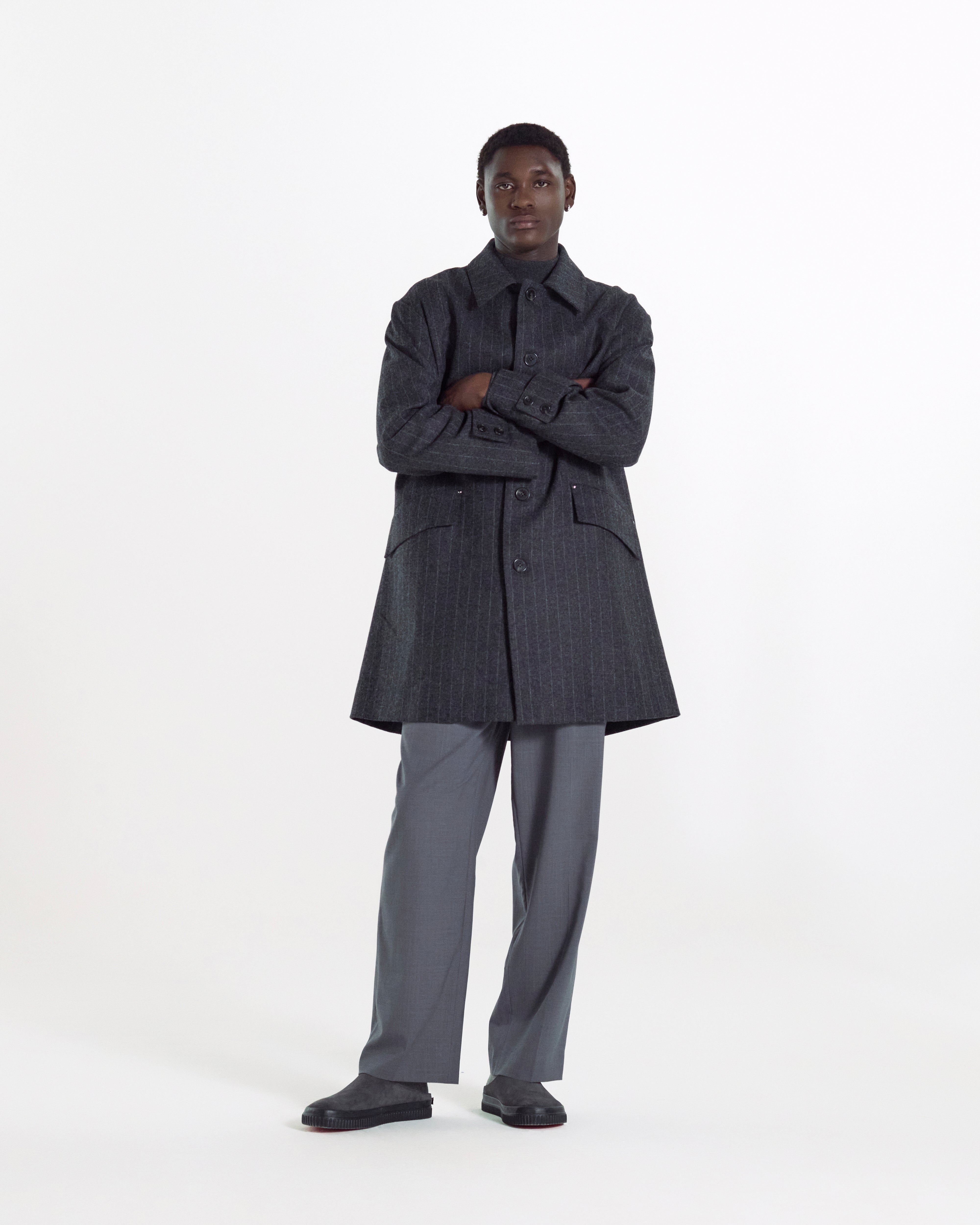 Humbie Wool Chalkstripe Coat