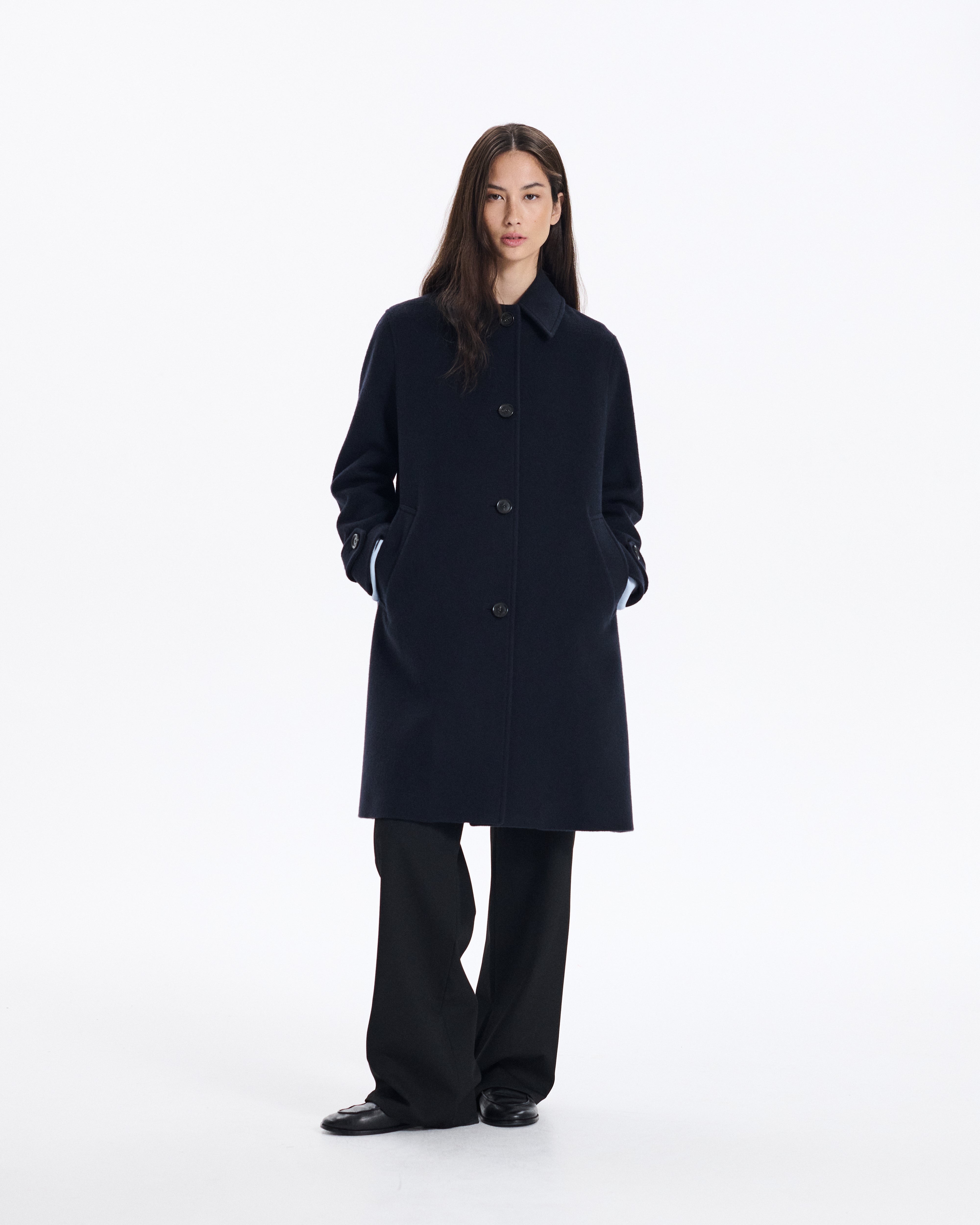 ウィメンズ バントン ウールコート ネイビー – Mackintosh
