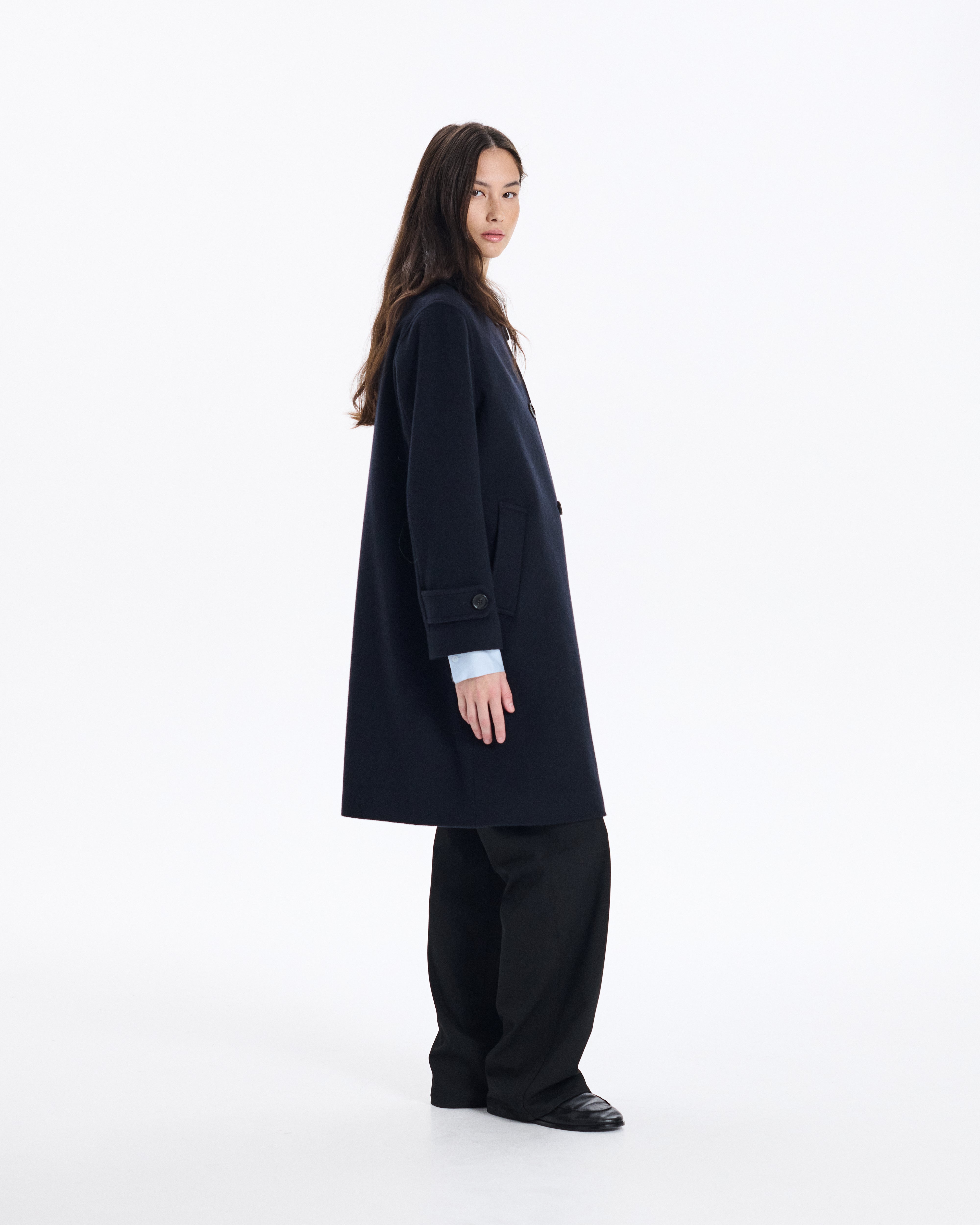 ウィメンズ バントン ウールコート ネイビー – Mackintosh