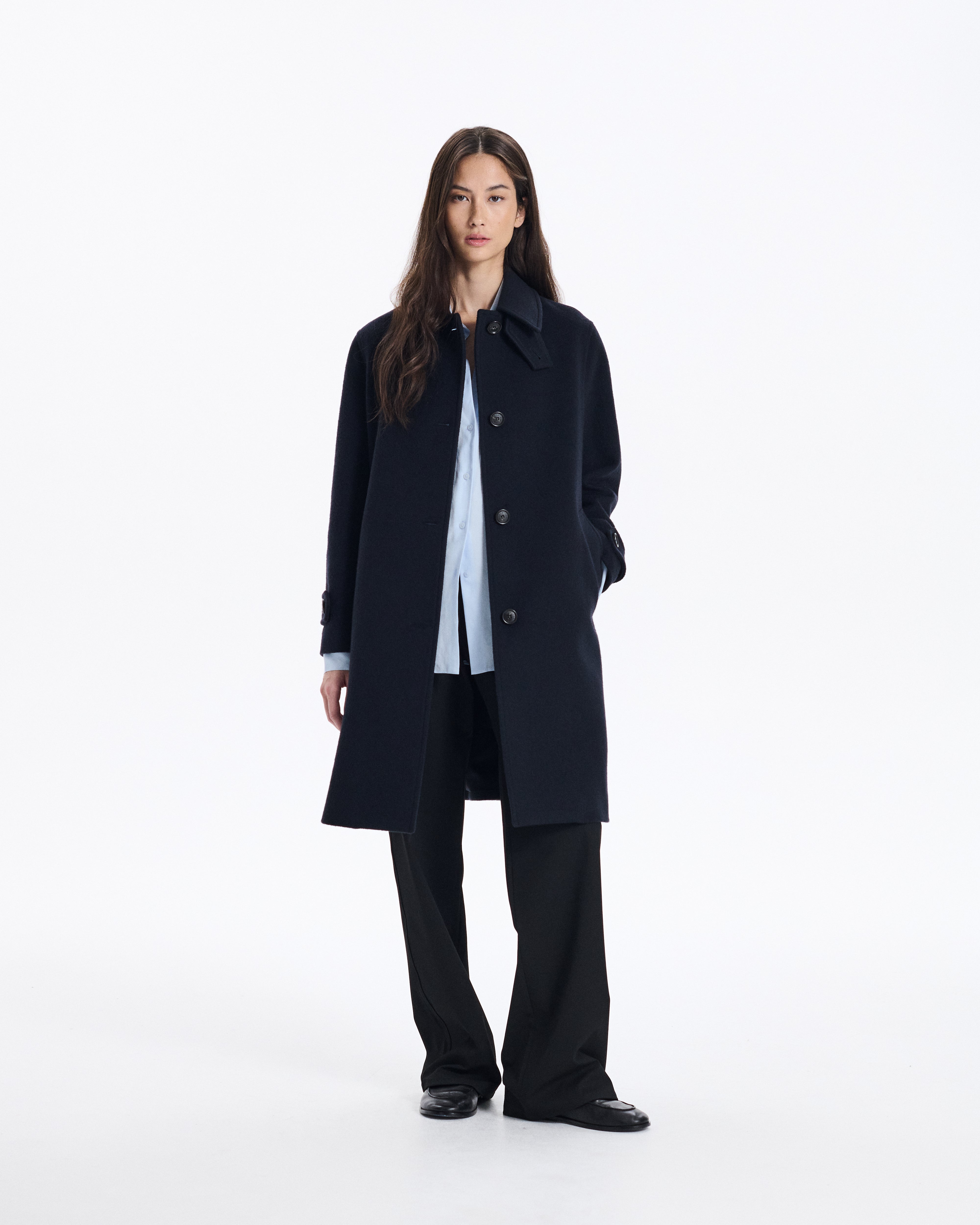 ウィメンズ バントン ウールコート ネイビー – Mackintosh
