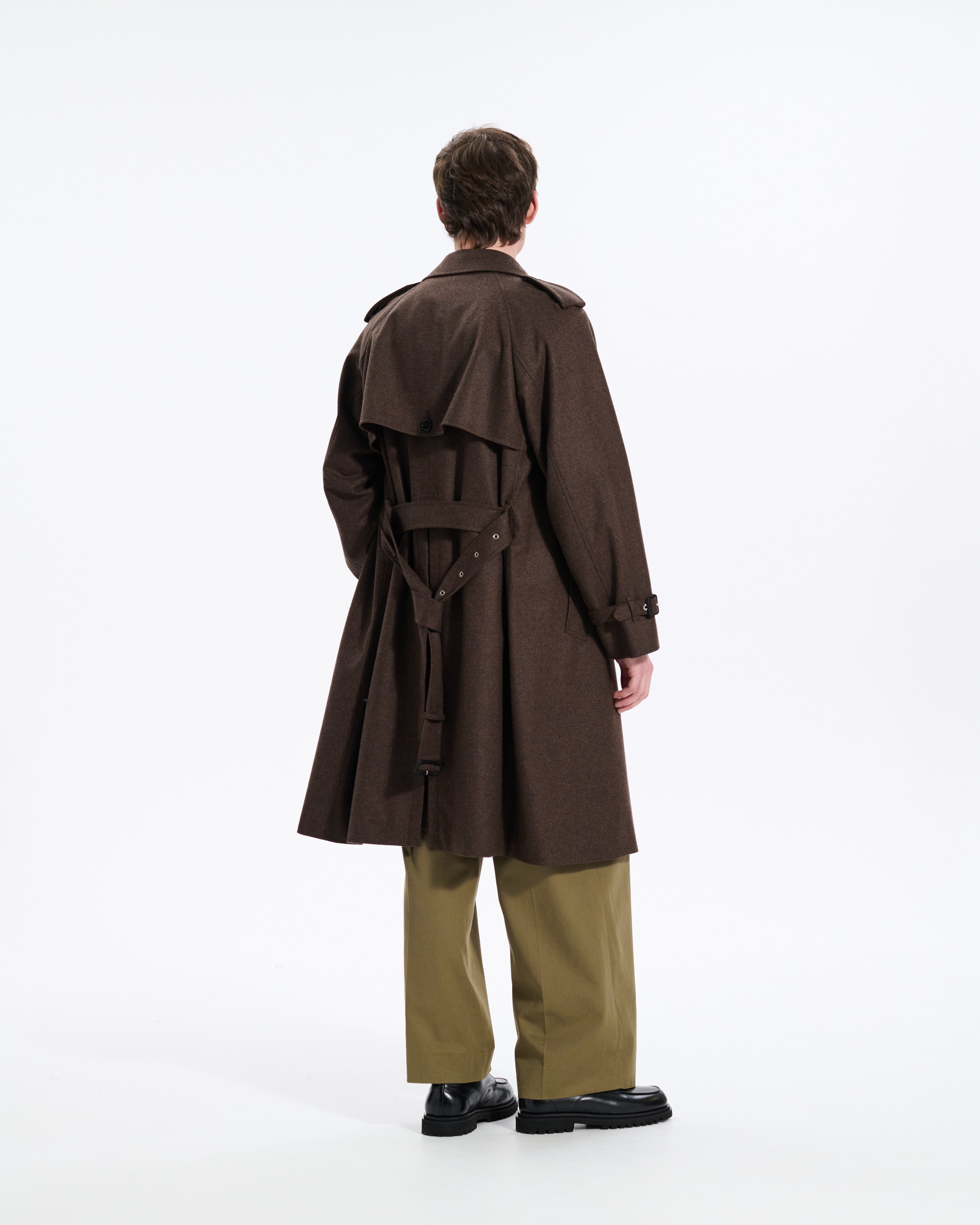 Blanefield Fox Brothers Double Breasted Wool Trench Coat