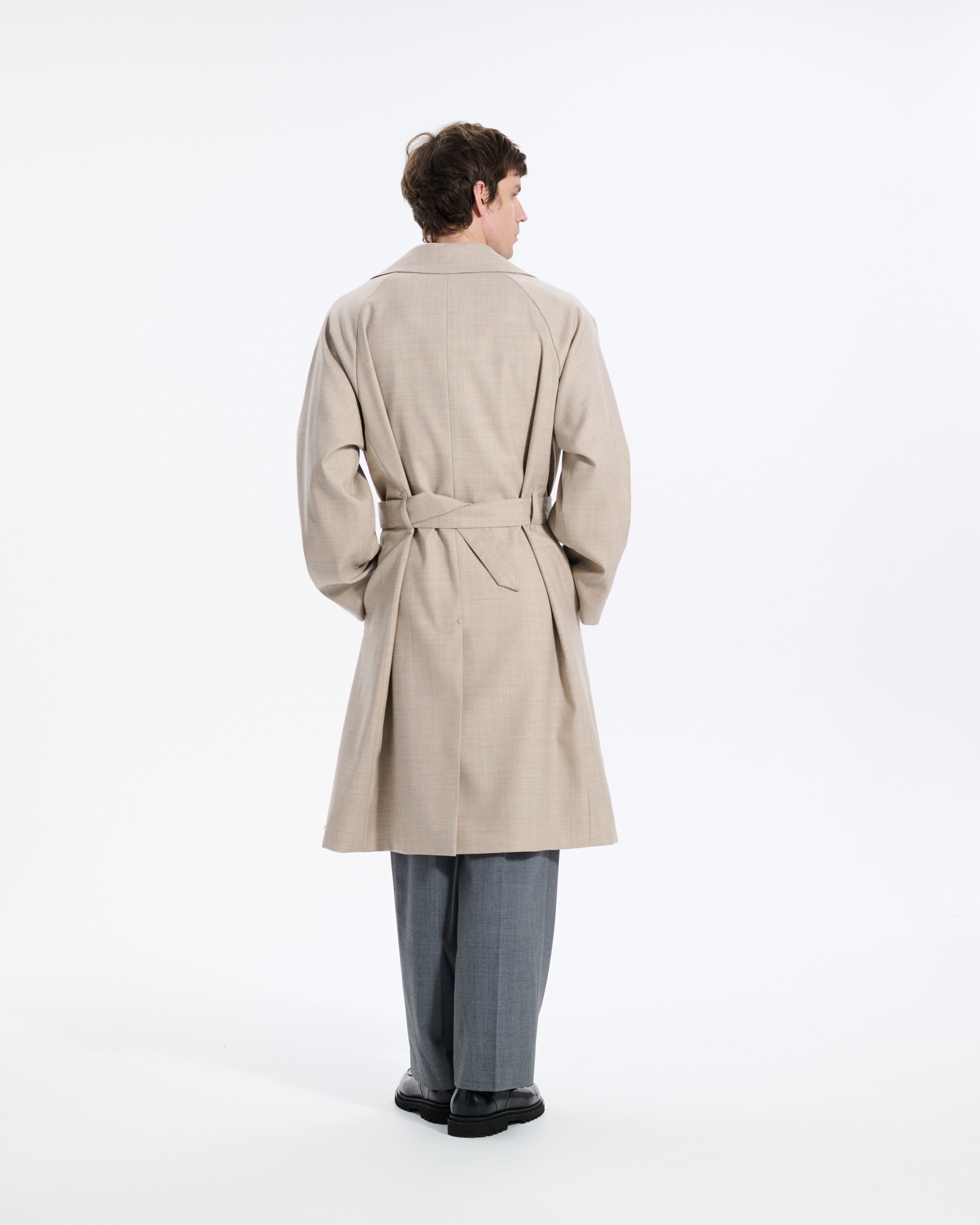 Laggan Belted Wool Gabardine Trench Coat