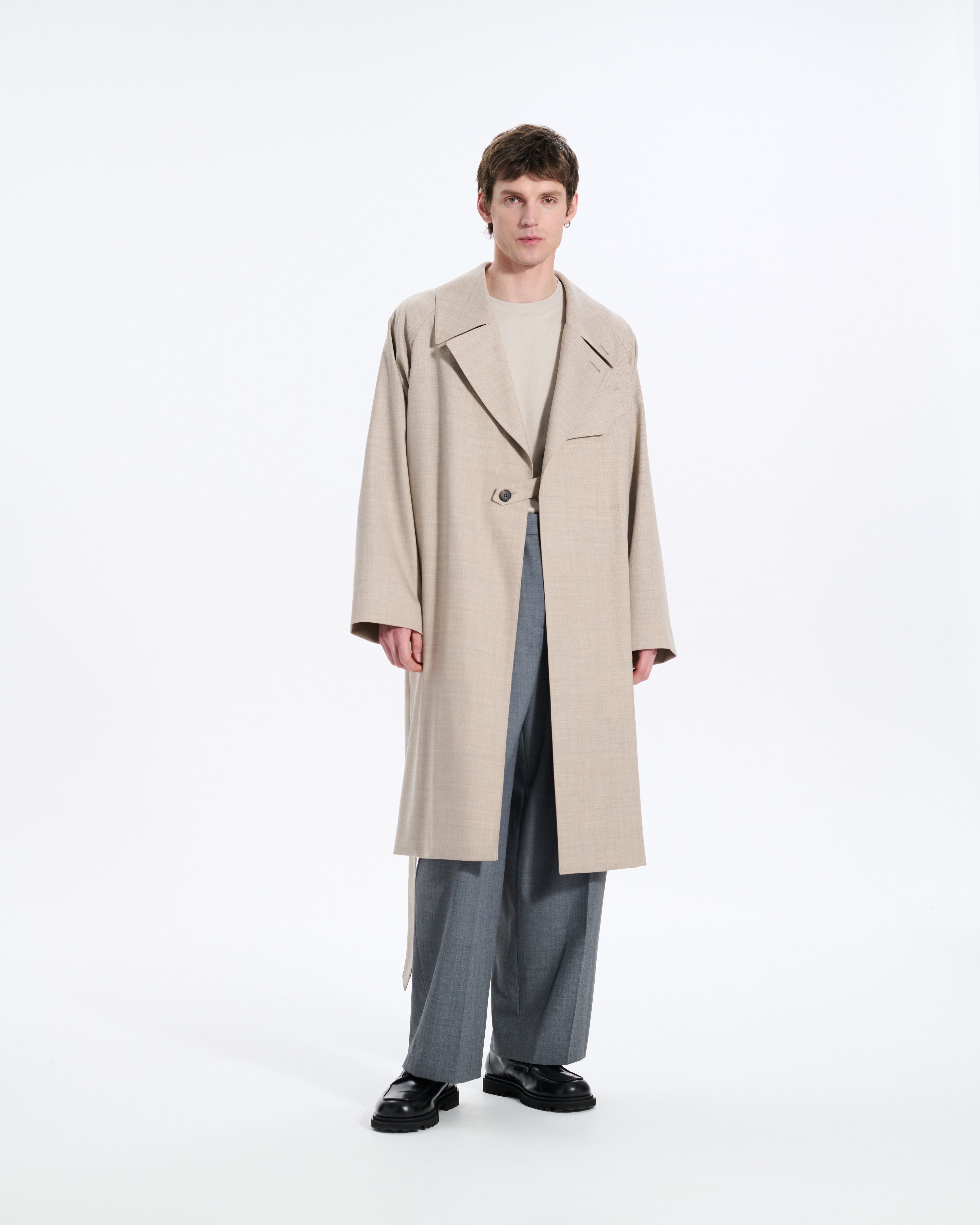 Laggan Belted Wool Gabardine Trench Coat