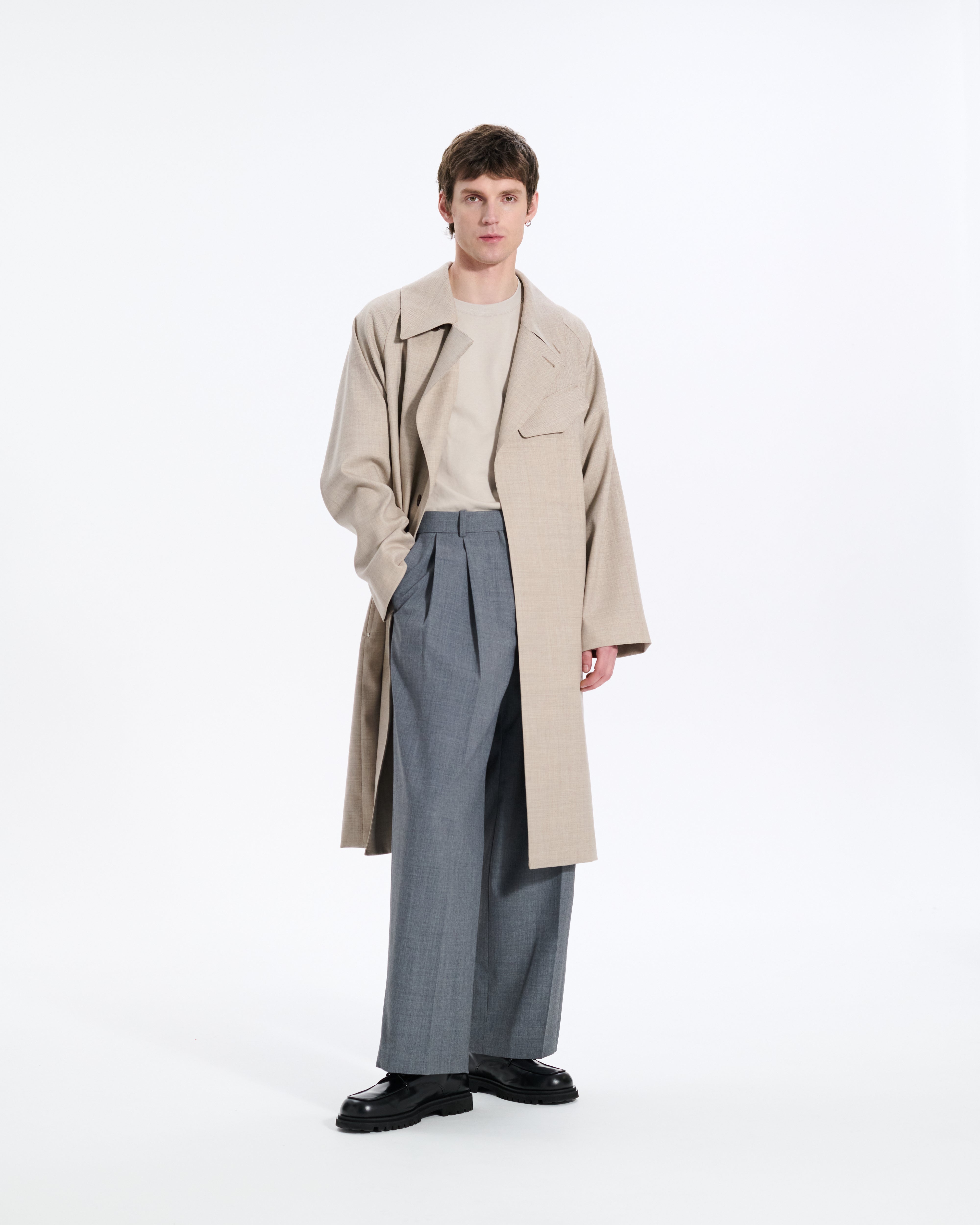 Laggan Belted Wool Gabardine Trench Coat