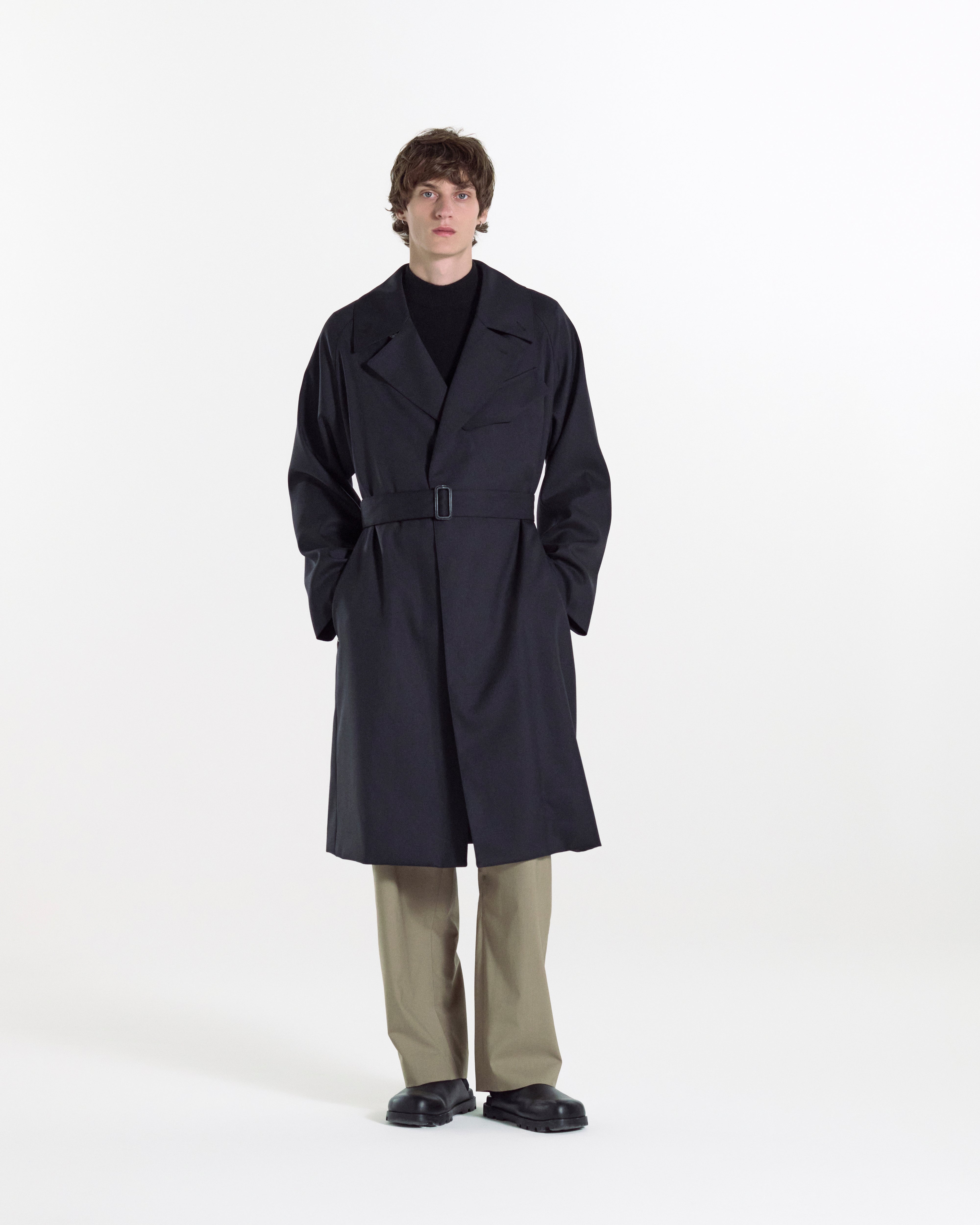 Laggan Belted Wool Gabardine Trench Coat